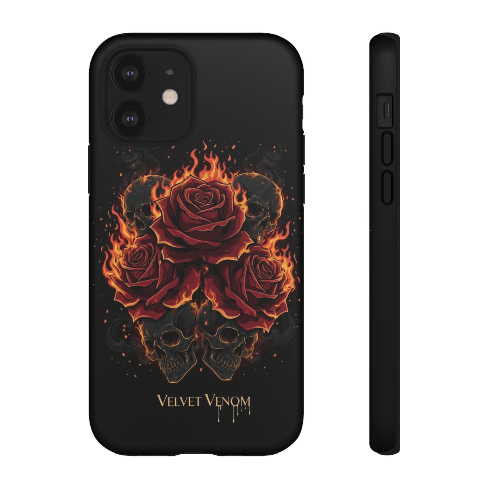 Skulls and Roses Velvet Venom Phone Case