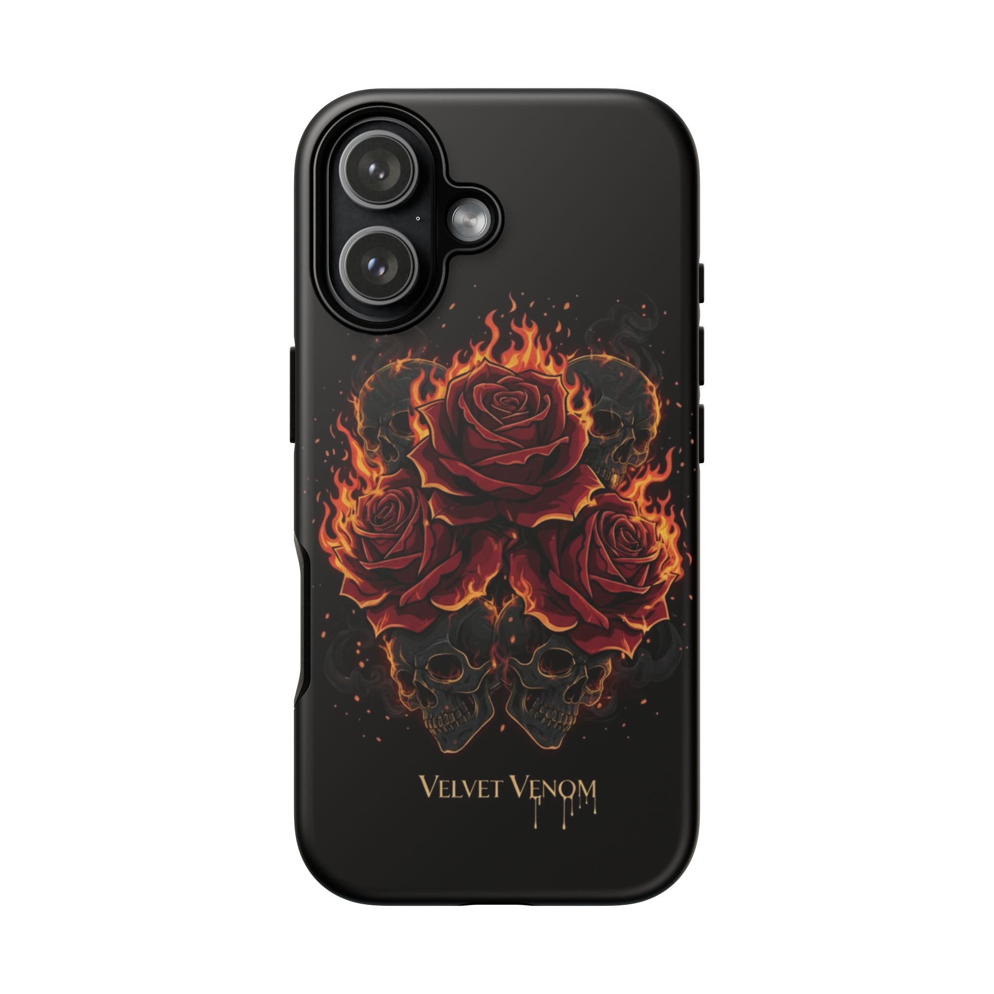 Skulls and Roses Velvet Venom Phone Case