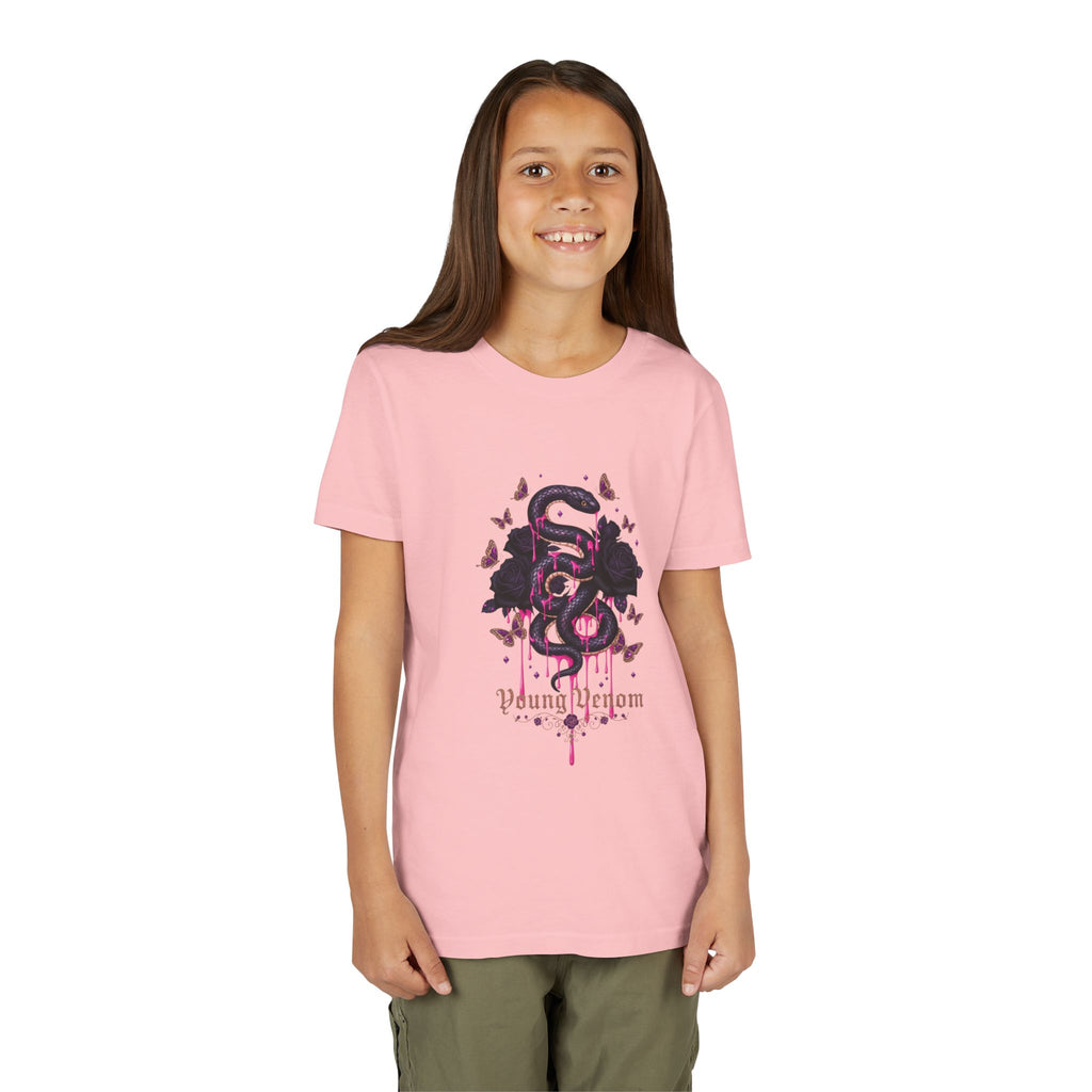 Girls Gothic Snake & Roses Young Venom Tee