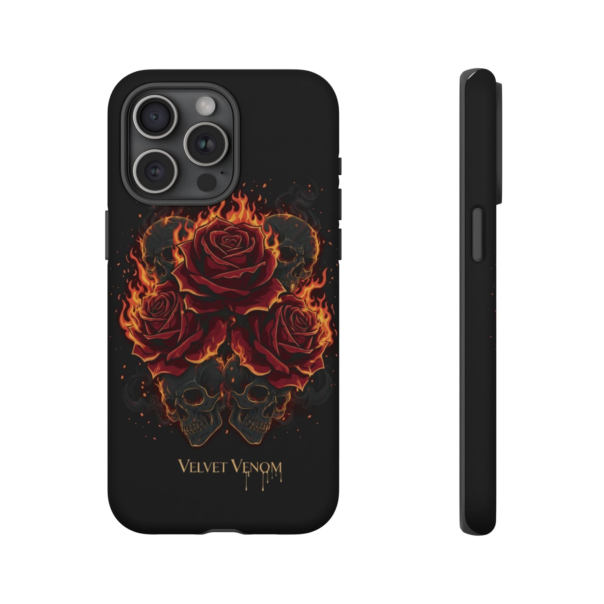 Skulls and Roses Velvet Venom Phone Case