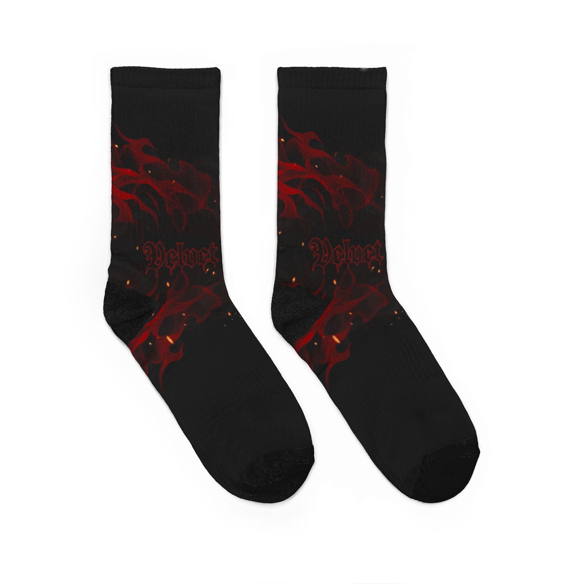 Velvet Venom Flaming Crew Socks