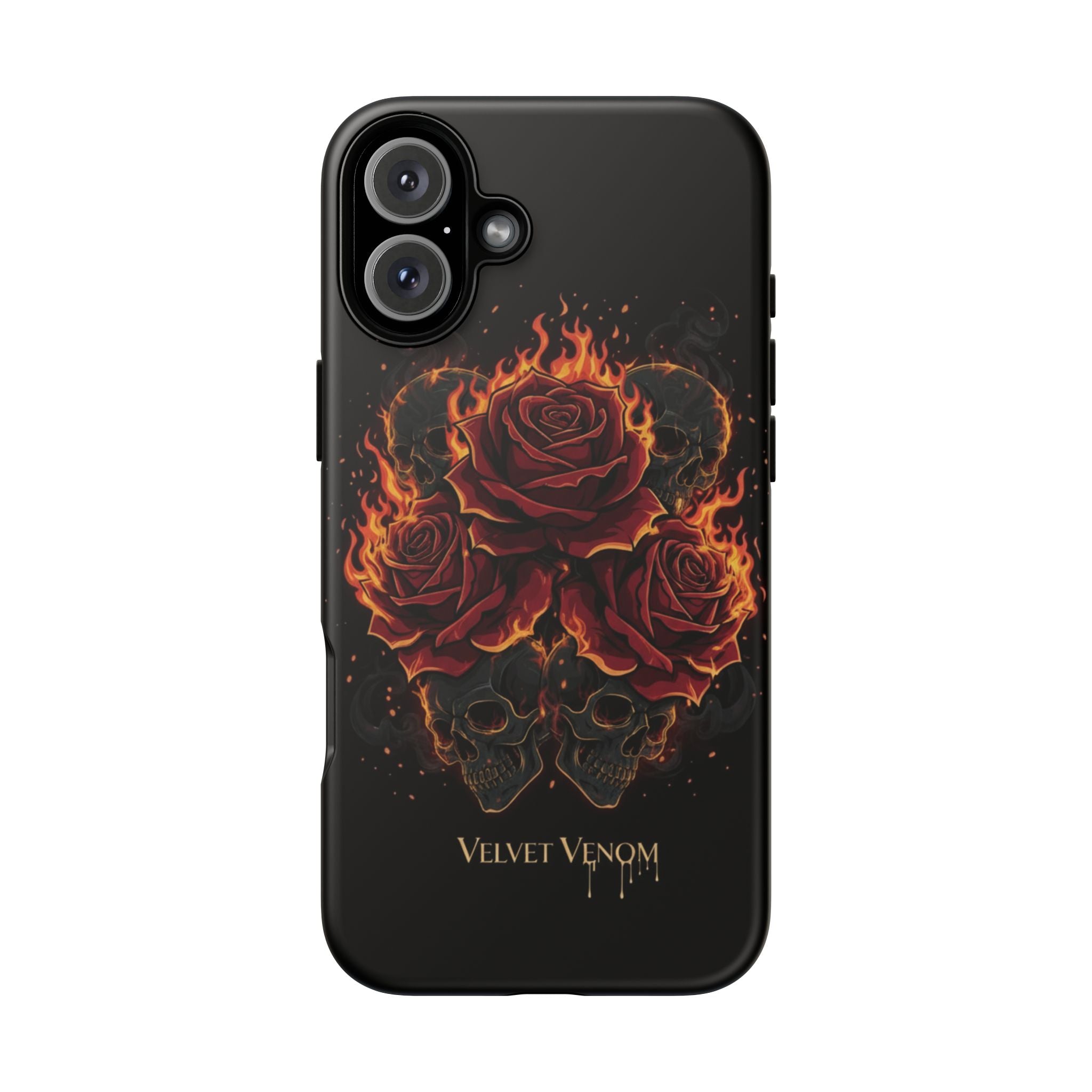 Skulls and Roses Velvet Venom Phone Case