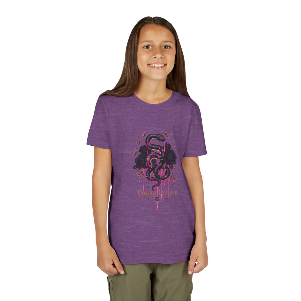 Girls Gothic Snake & Roses Young Venom Tee