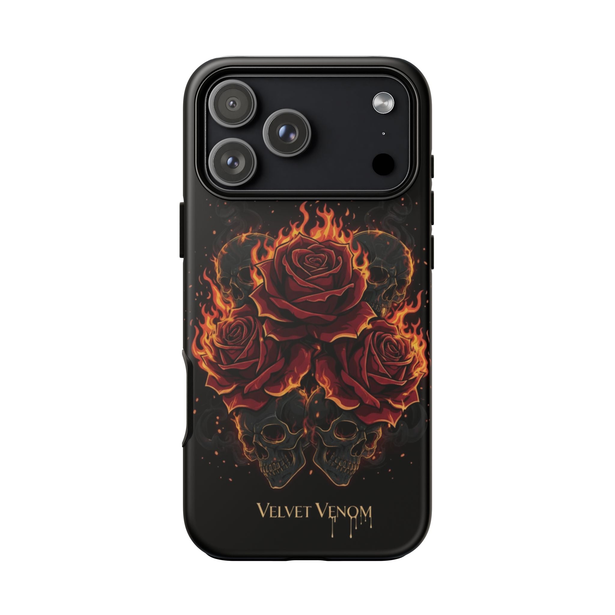 Skulls and Roses Velvet Venom Phone Case