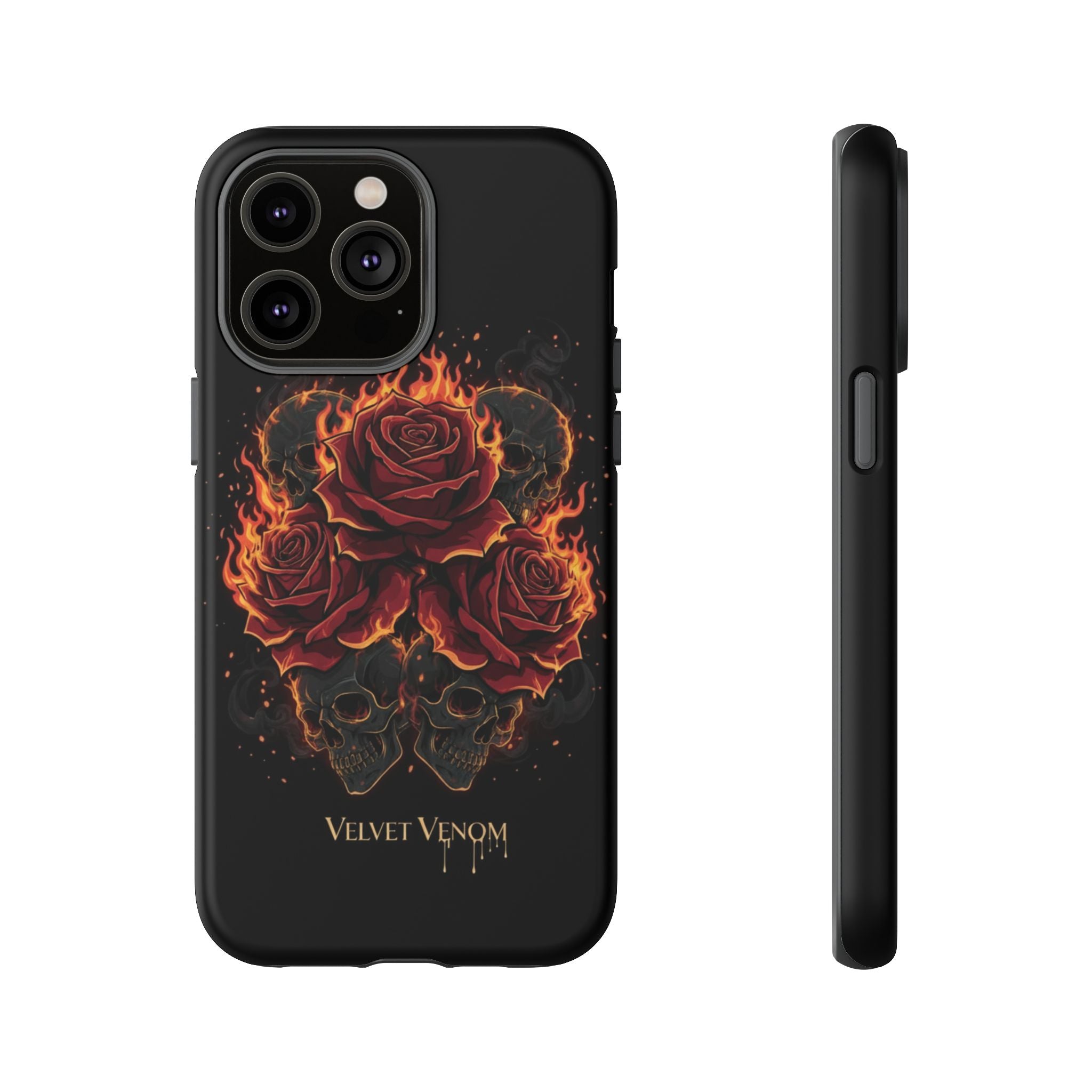 Skulls and Roses Velvet Venom Phone Case