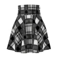 Black Plaid Skater Skirt