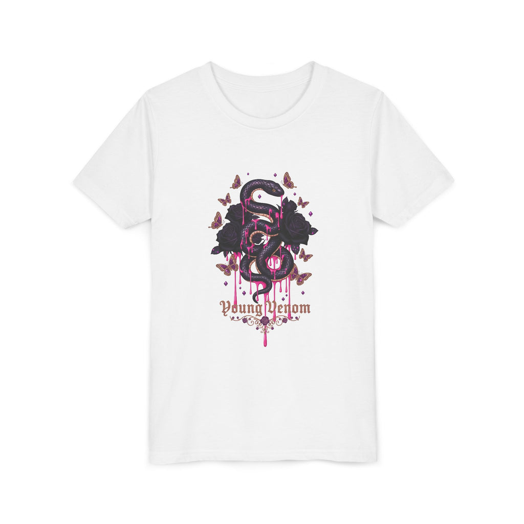 Girls Gothic Snake & Roses Young Venom Tee