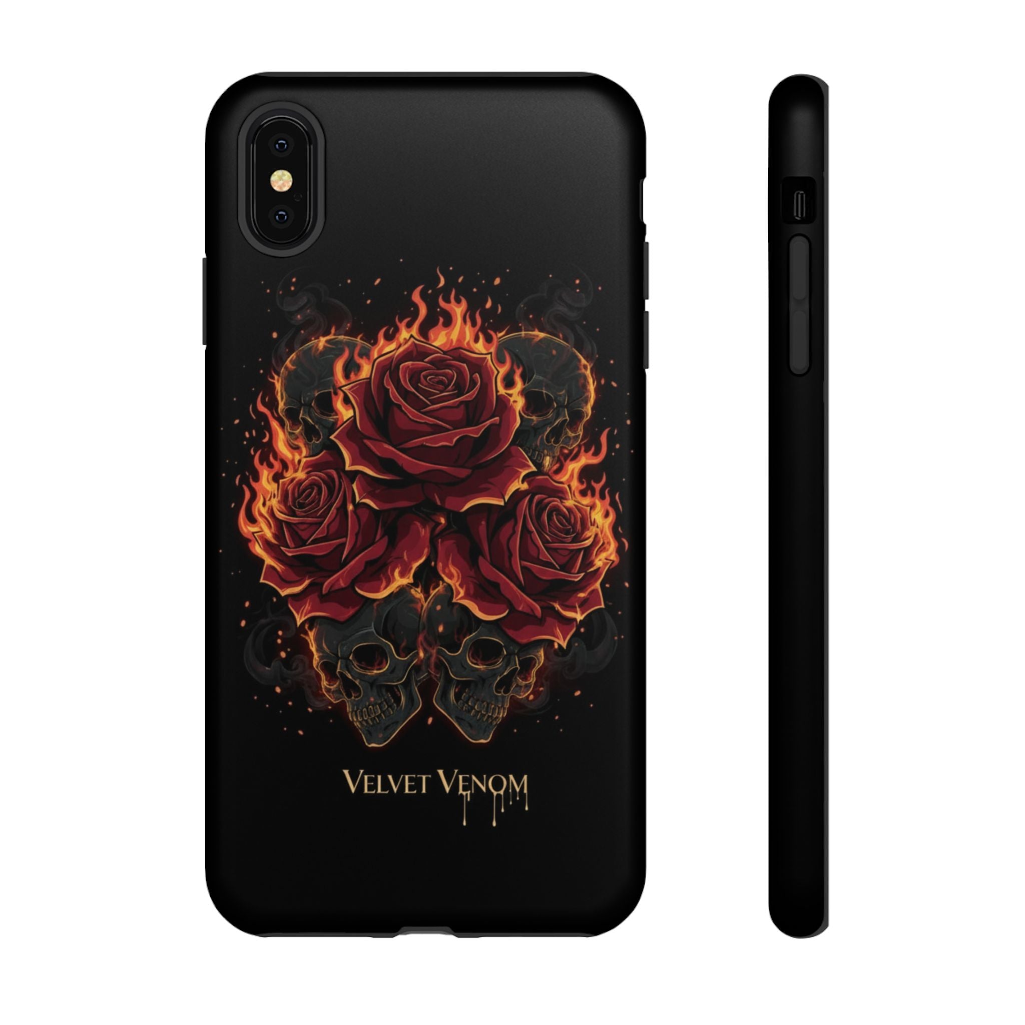 Skulls and Roses Velvet Venom Phone Case