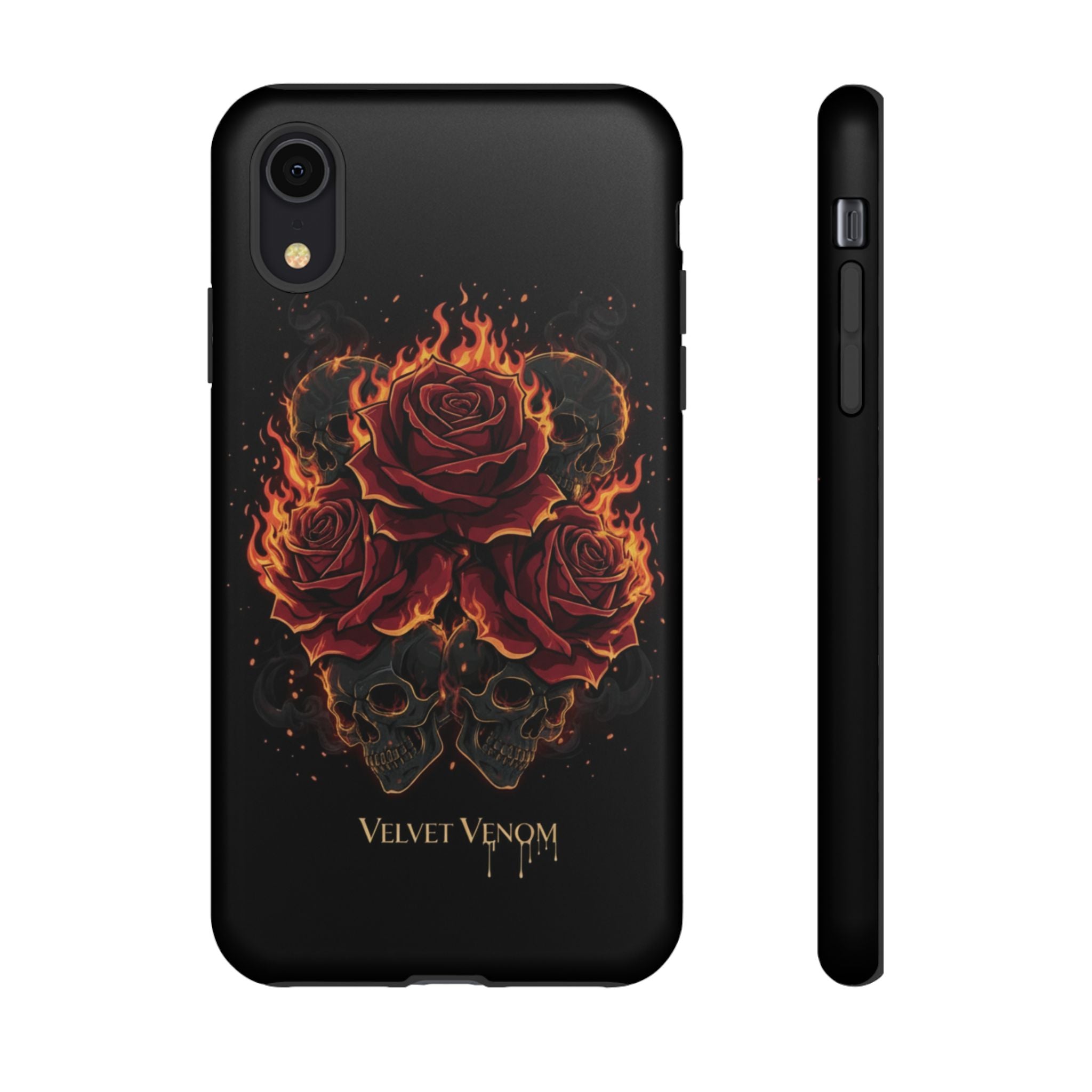 Skulls and Roses Velvet Venom Phone Case