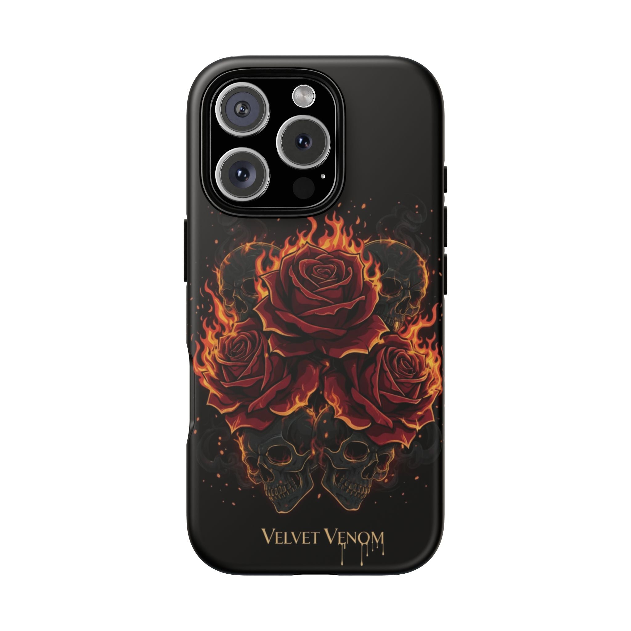 Skulls and Roses Velvet Venom Phone Case