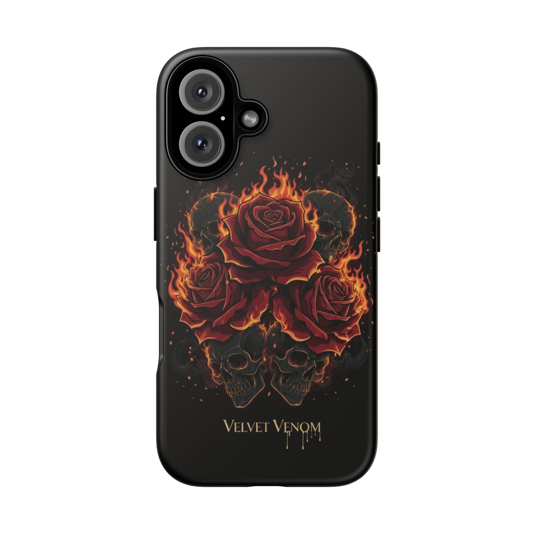 Skulls and Roses Velvet Venom Phone Case
