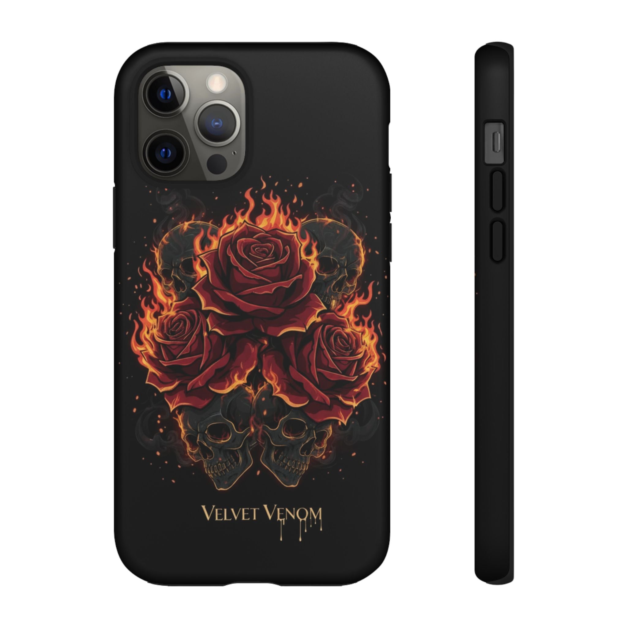 Skulls and Roses Velvet Venom Phone Case