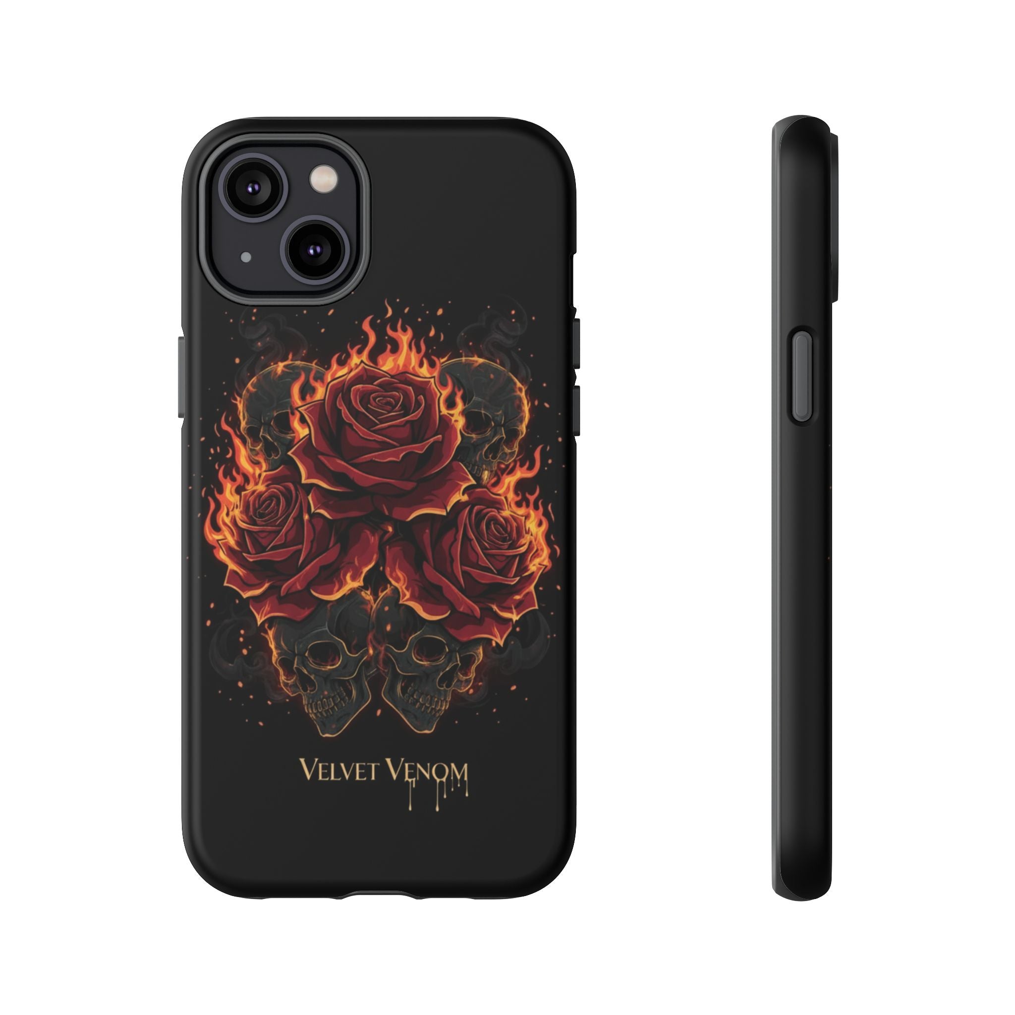 Skulls and Roses Velvet Venom Phone Case