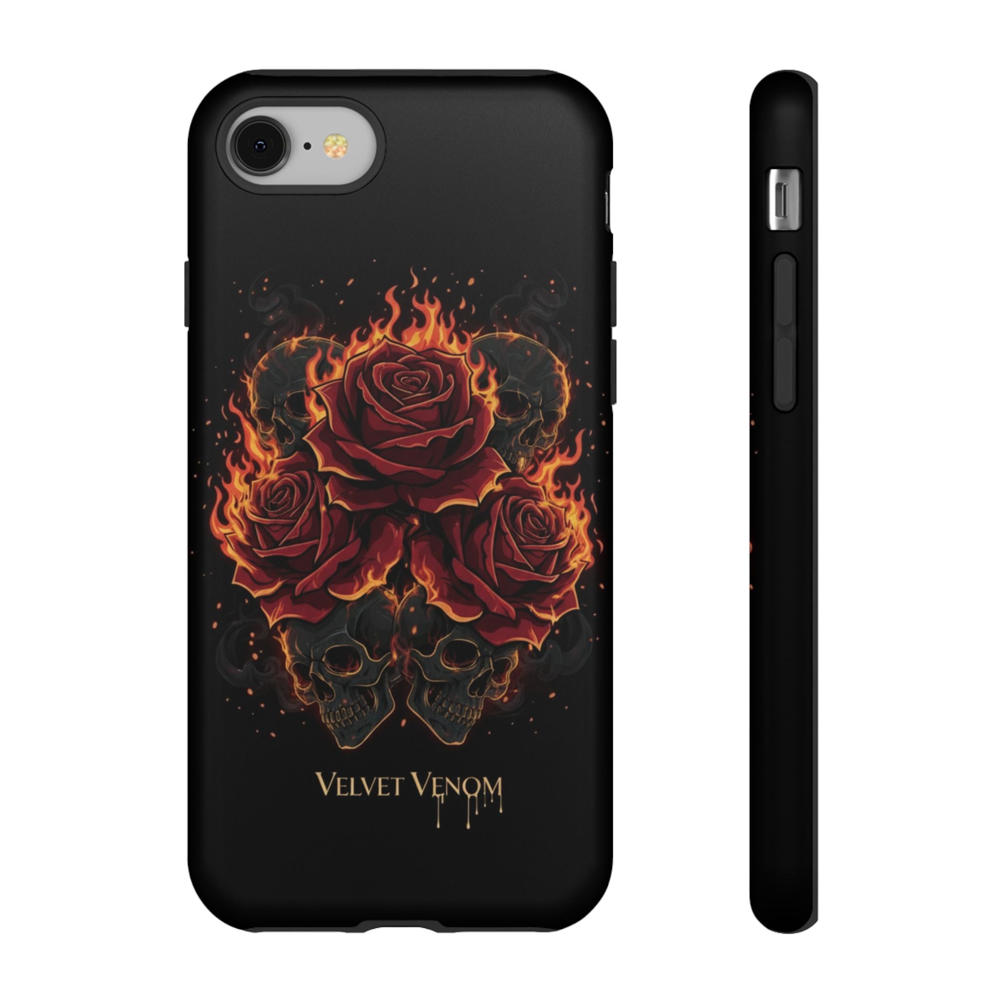 Skulls and Roses Velvet Venom Phone Case