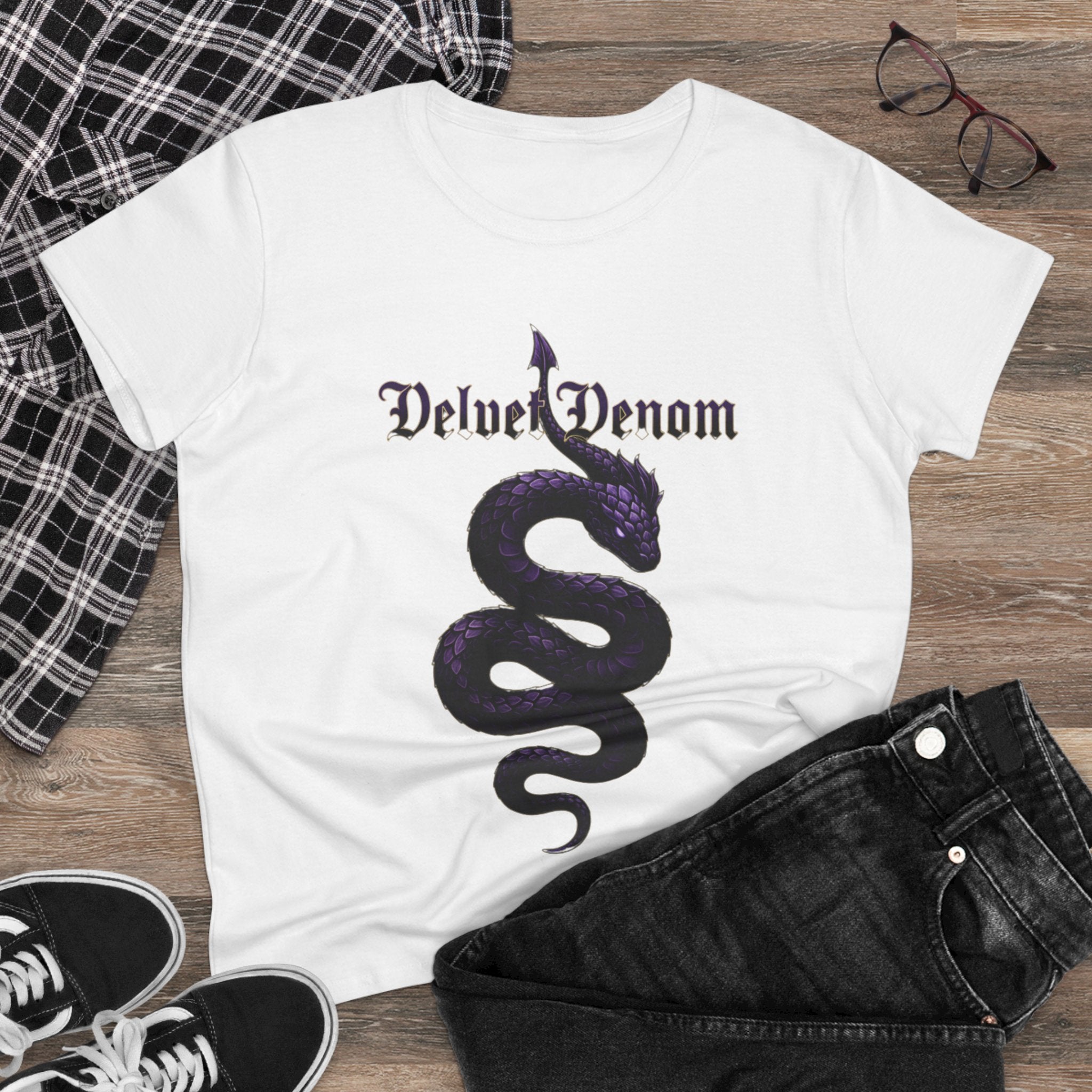 Velvet Venom Graphic Snake Tee