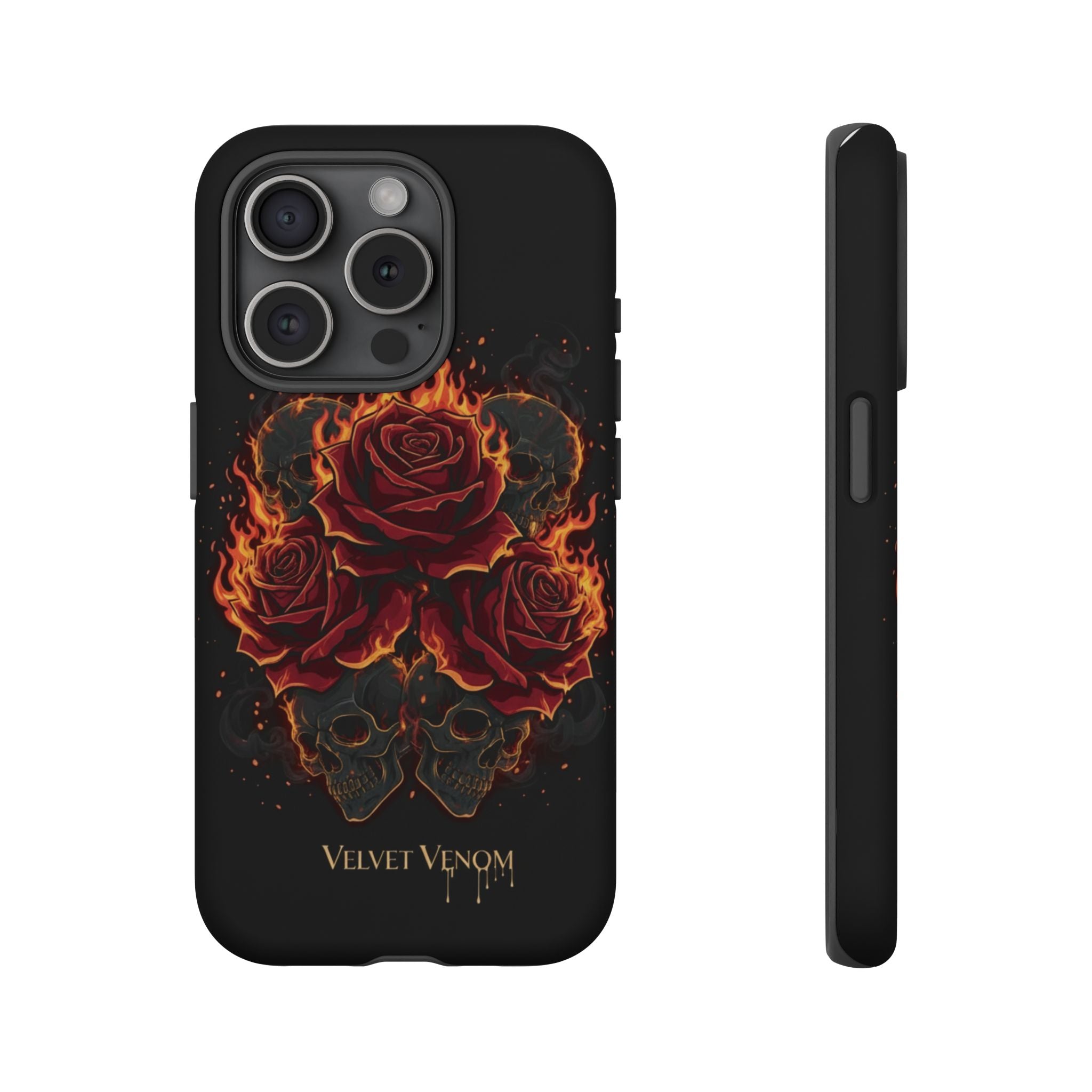 Skulls and Roses Velvet Venom Phone Case