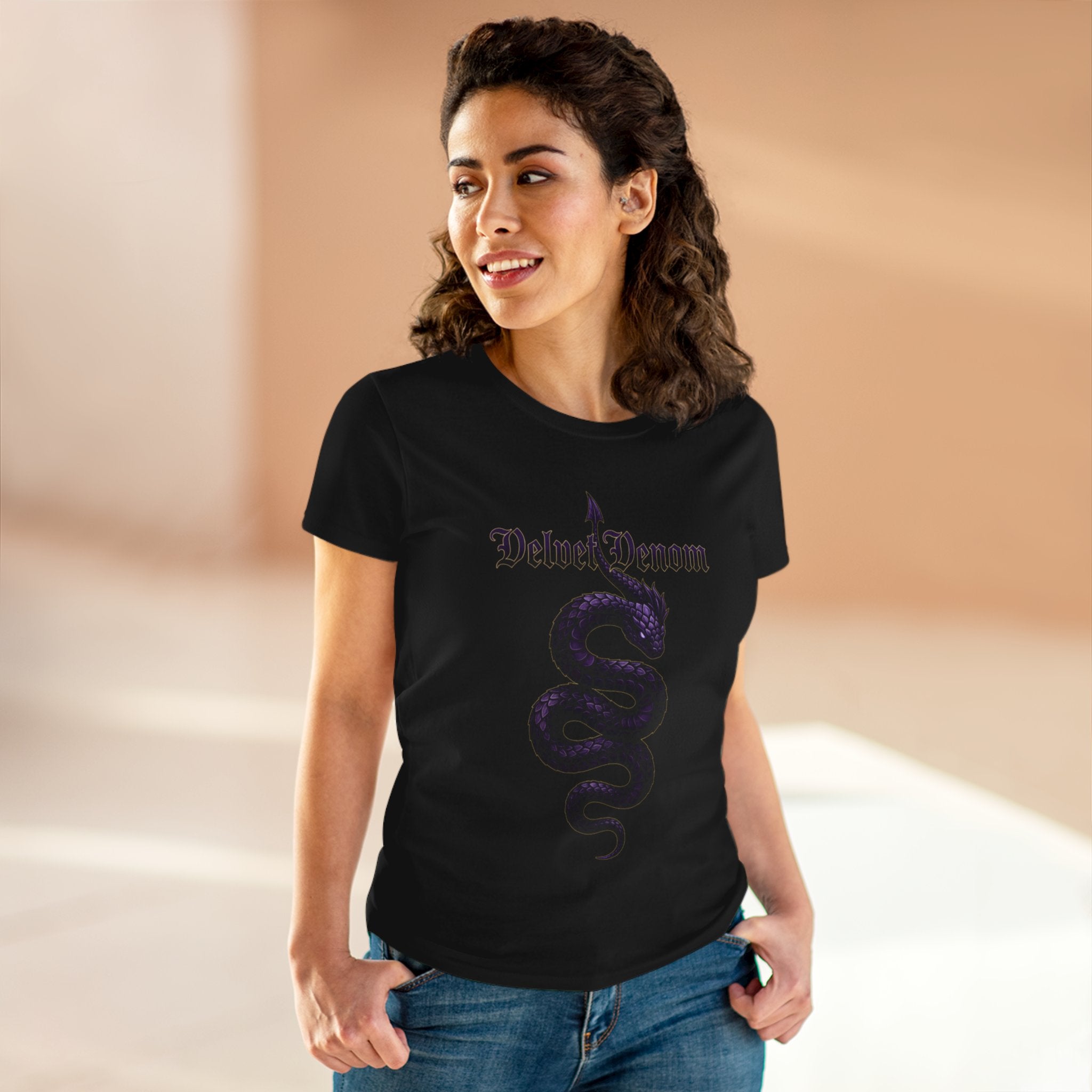 Velvet Venom Graphic Snake Tee