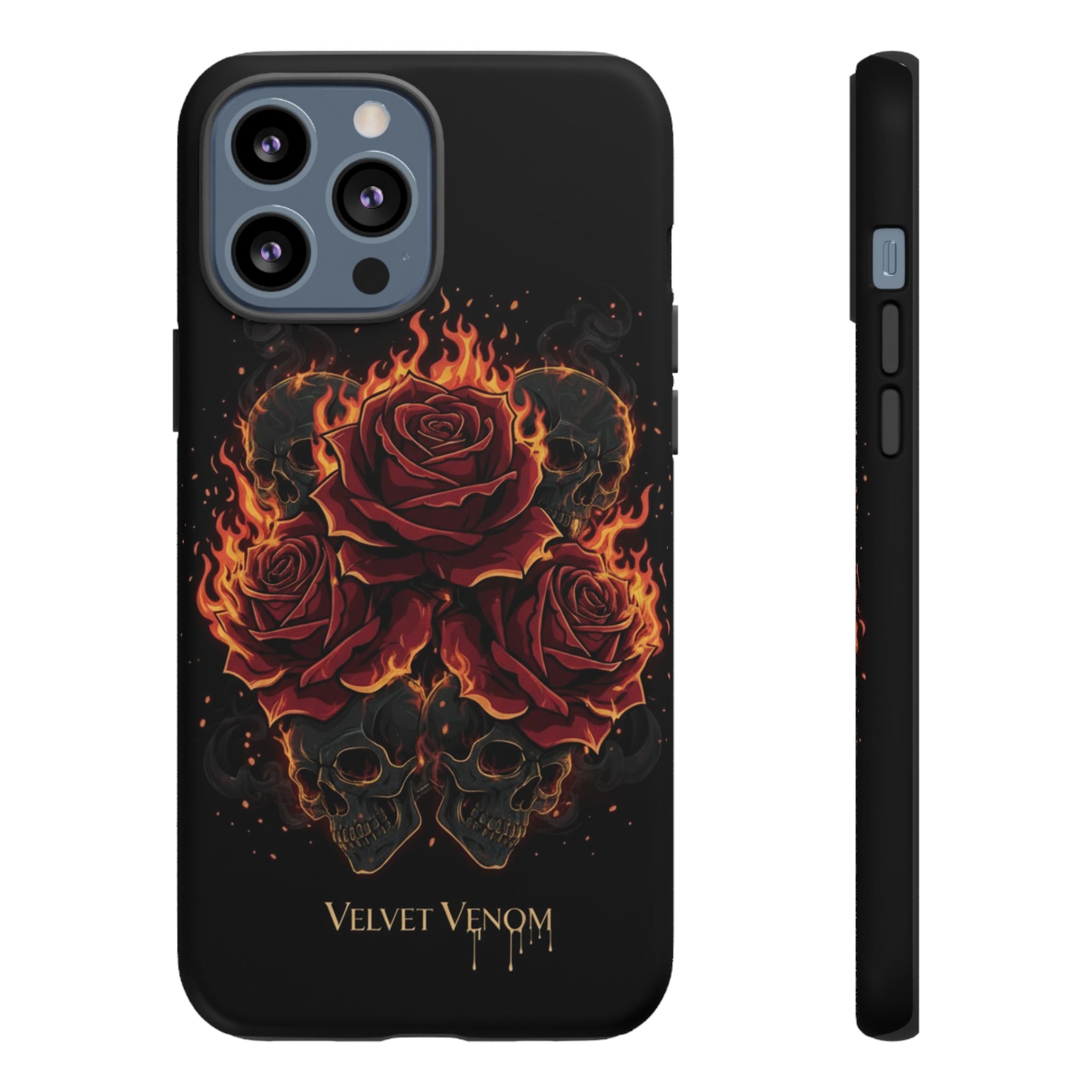 Skulls and Roses Velvet Venom Phone Case