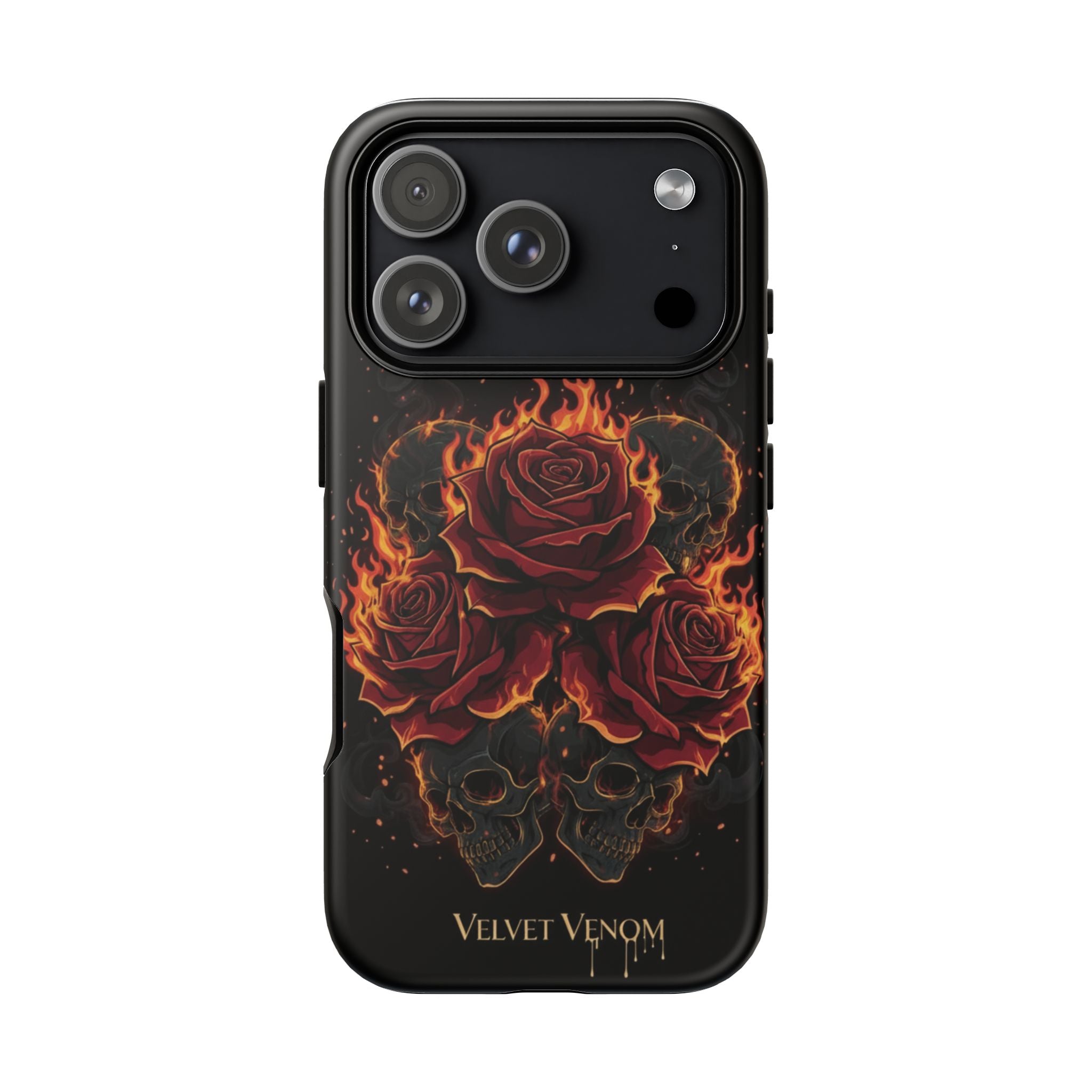 Skulls and Roses Velvet Venom Phone Case
