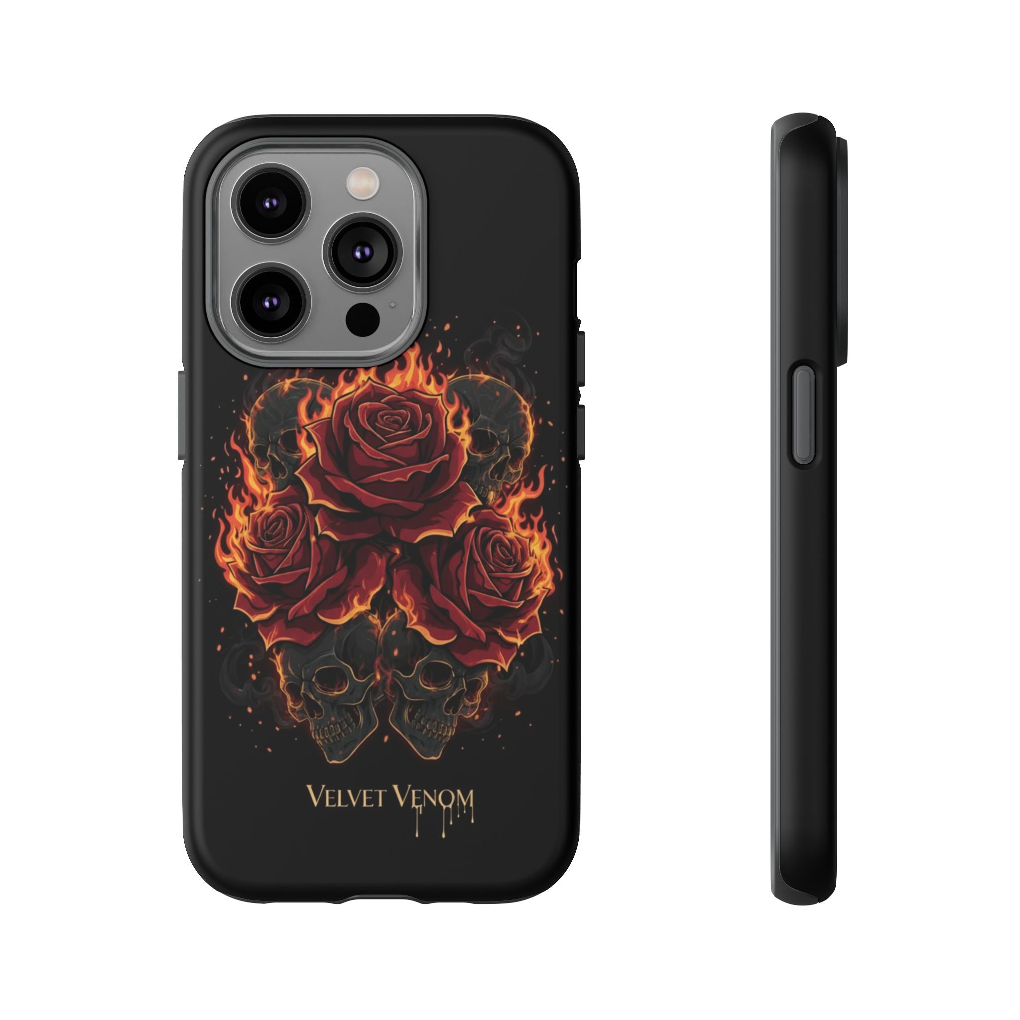 Skulls and Roses Velvet Venom Phone Case