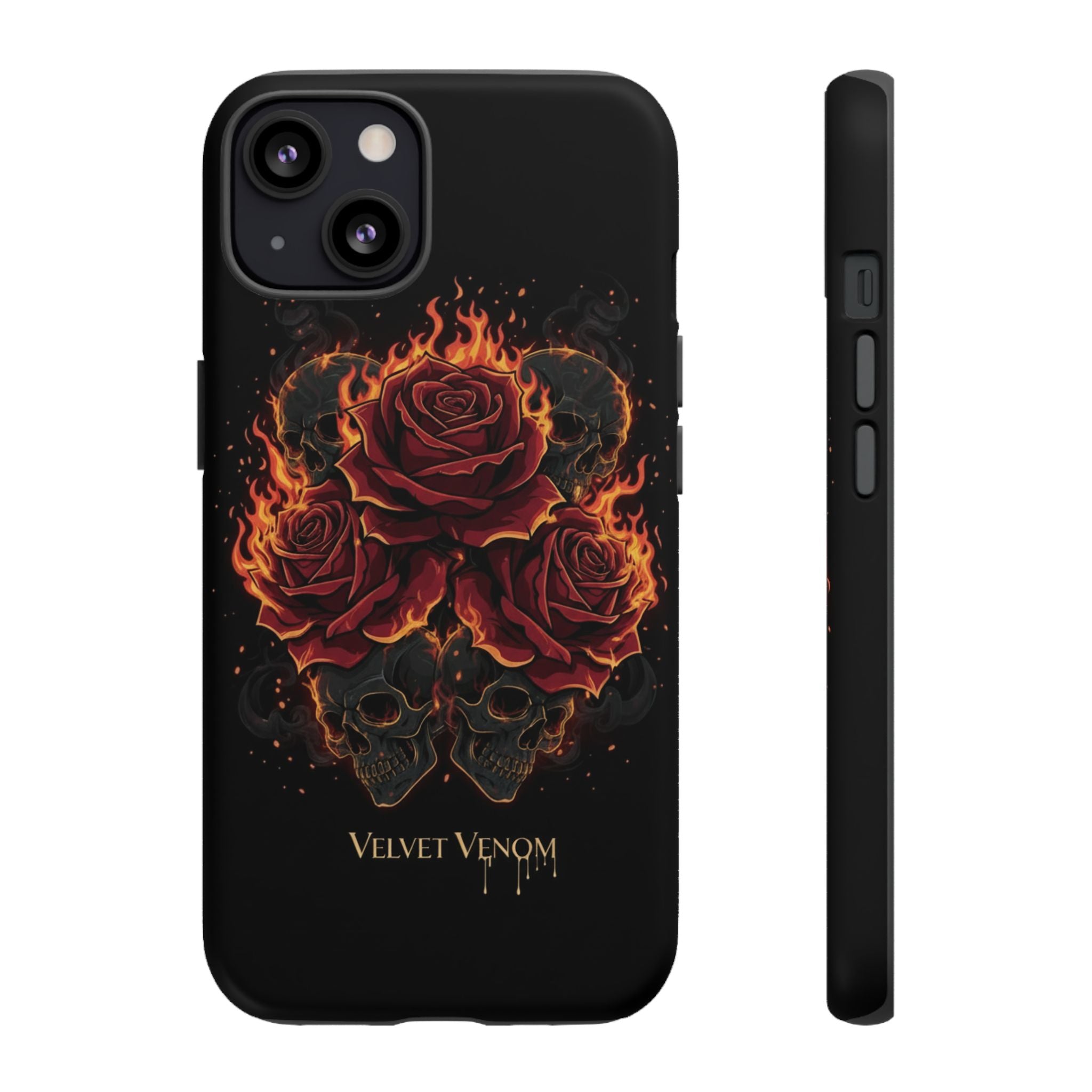Skulls and Roses Velvet Venom Phone Case