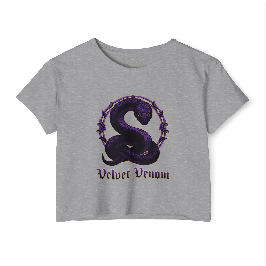 Velvet Venom Snake Graphic Crop Tee