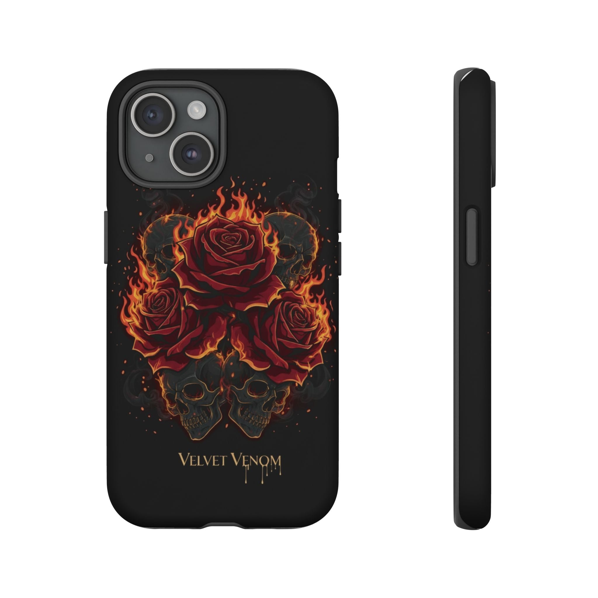 Skulls and Roses Velvet Venom Phone Case