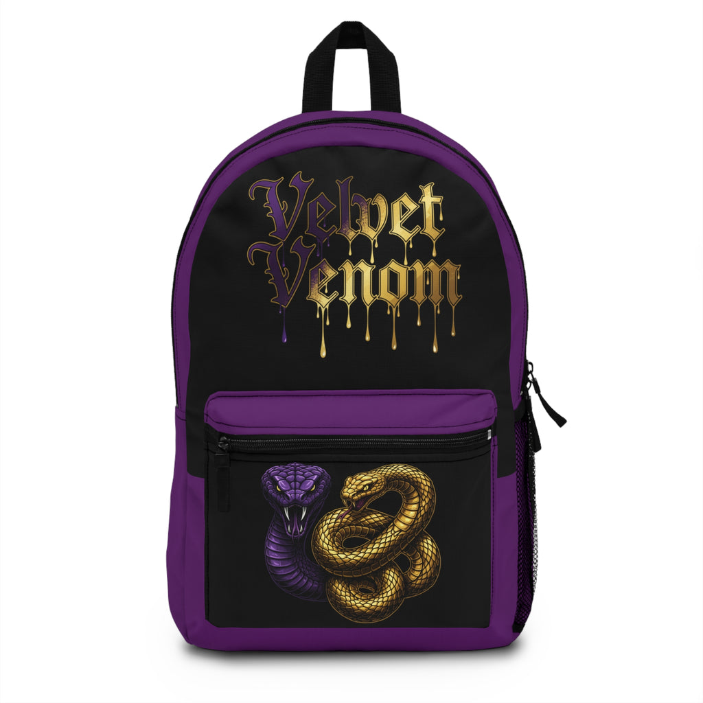 Velvet Venom Gold and Purple Backpack