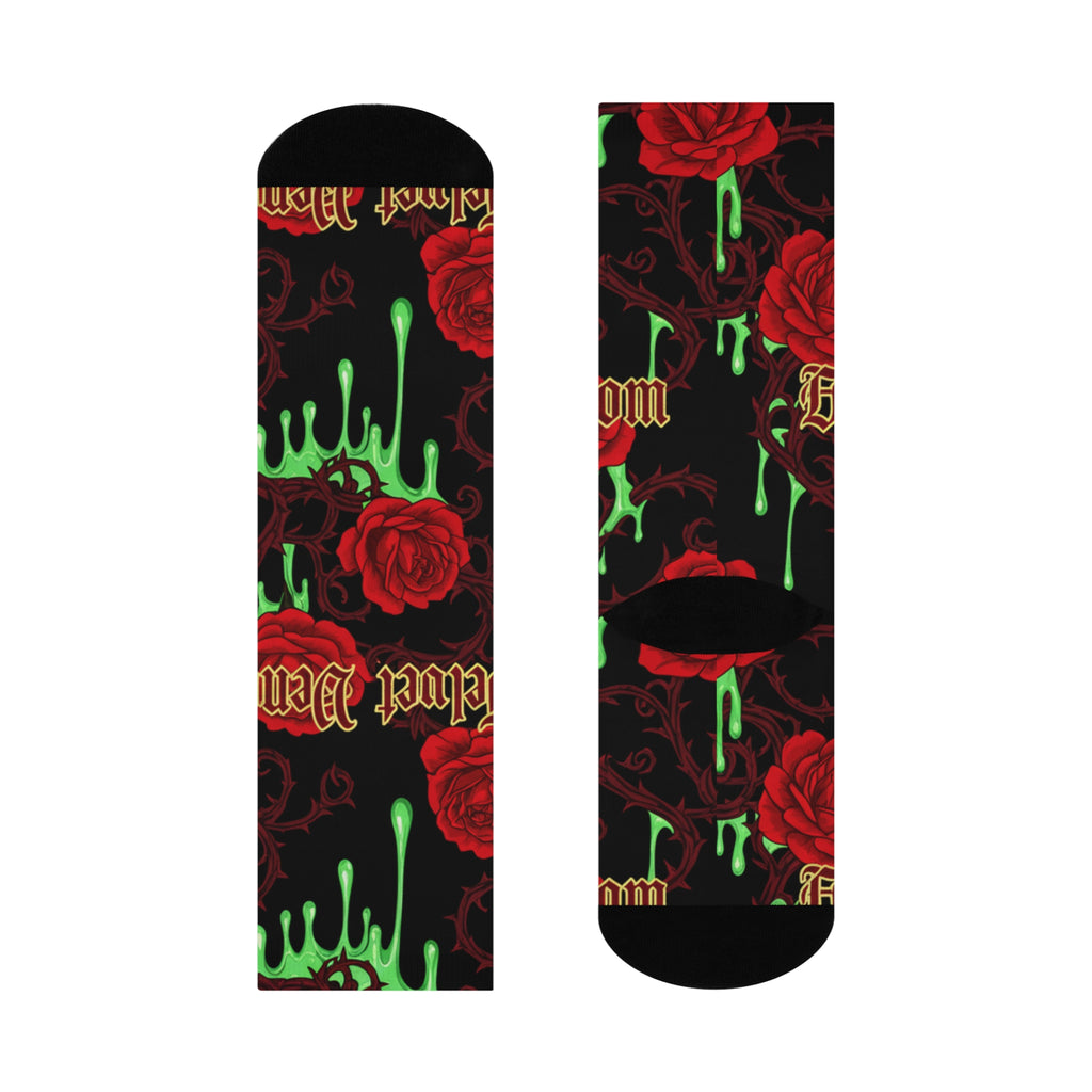 Rose and Venom Cushioned Crew Socks