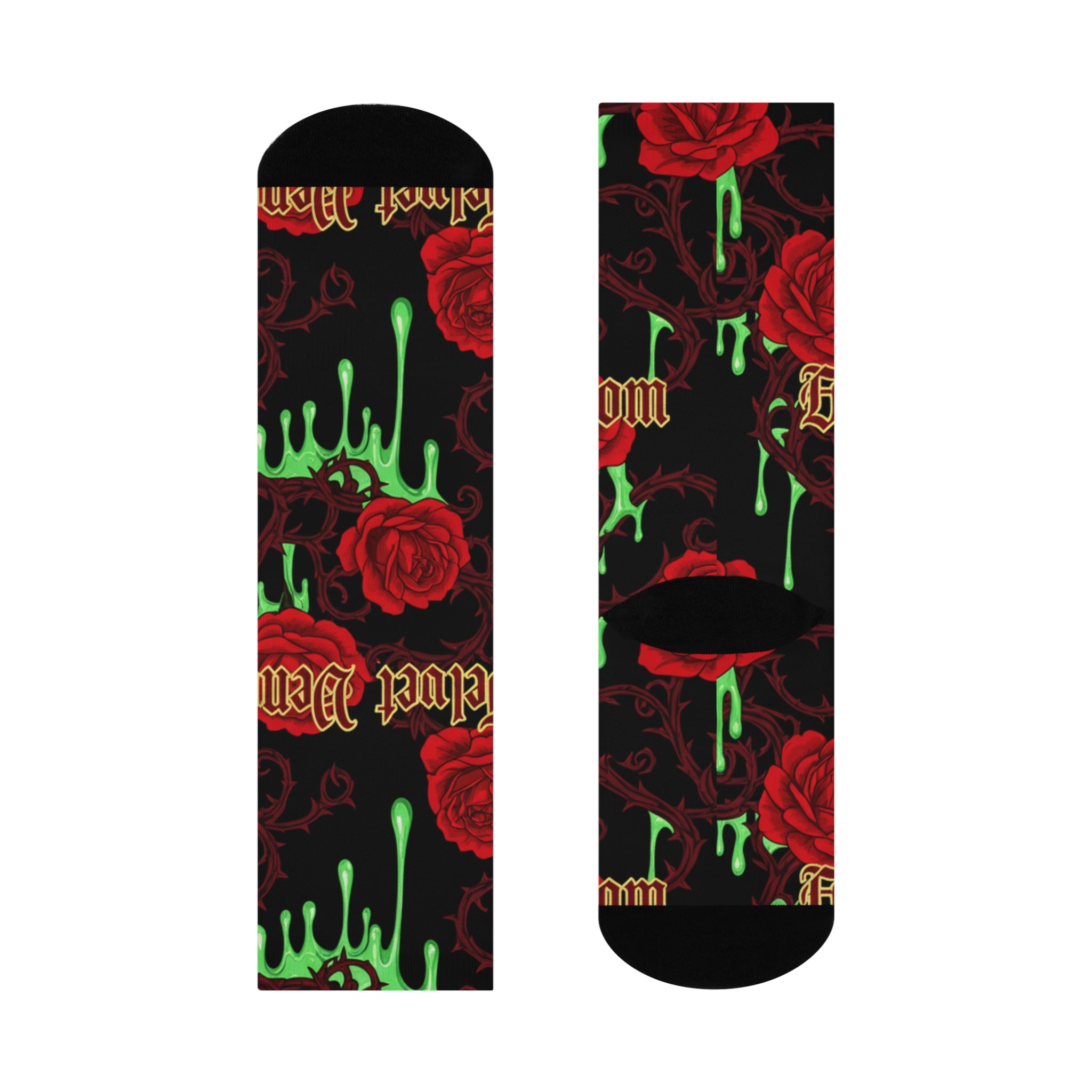 Rose and Venom Cushioned Crew Socks