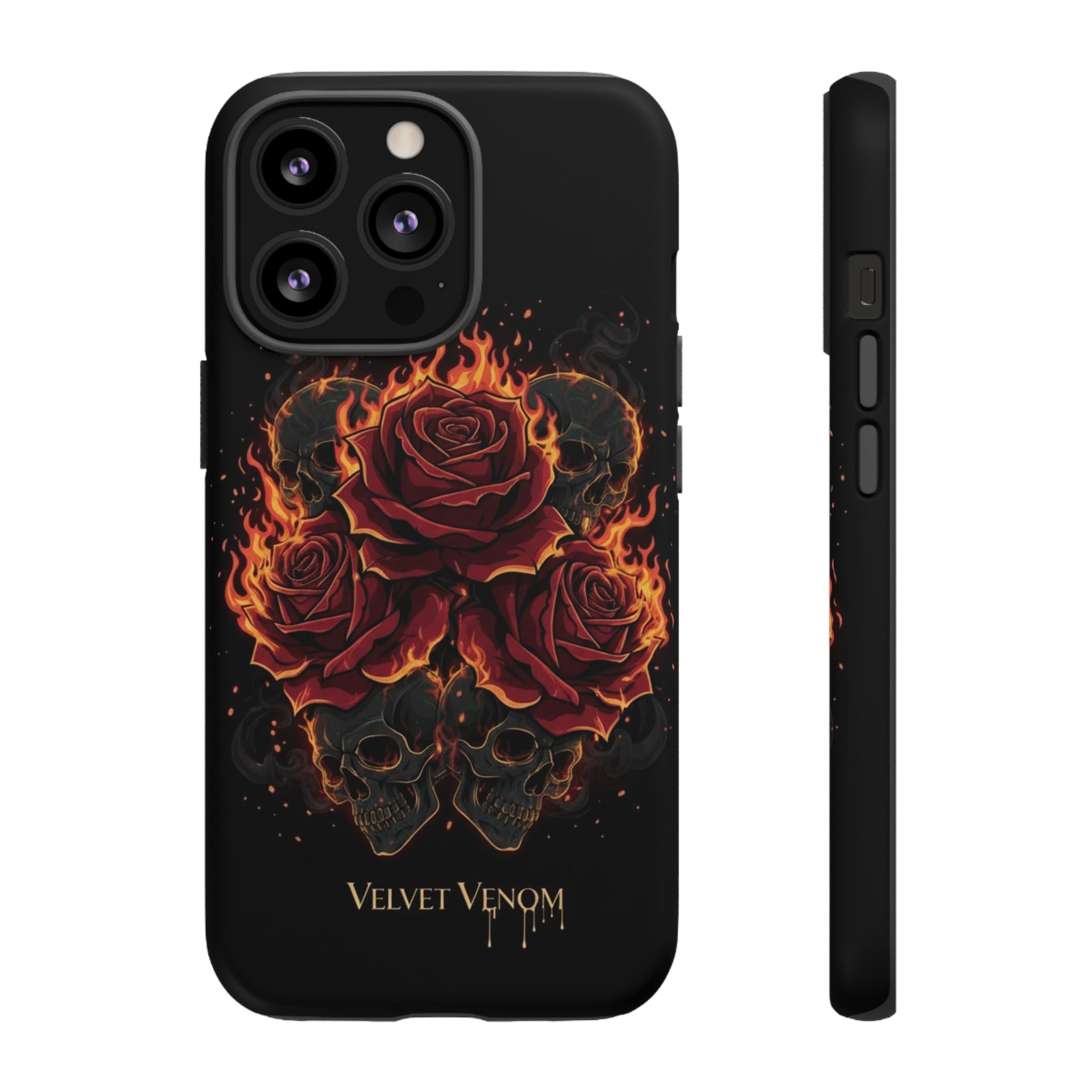 Skulls and Roses Velvet Venom Phone Case
