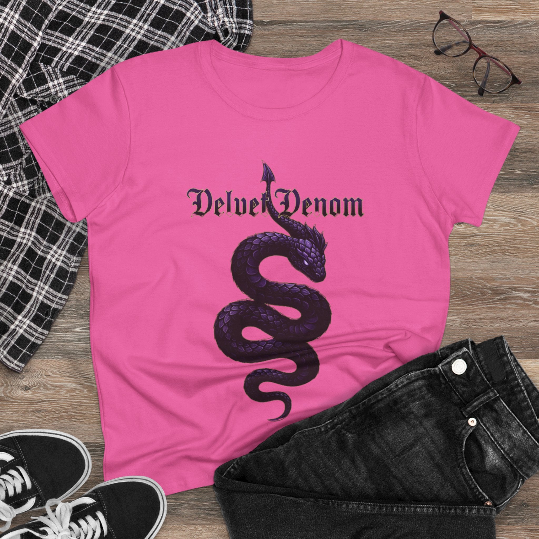 Velvet Venom Graphic Snake Tee