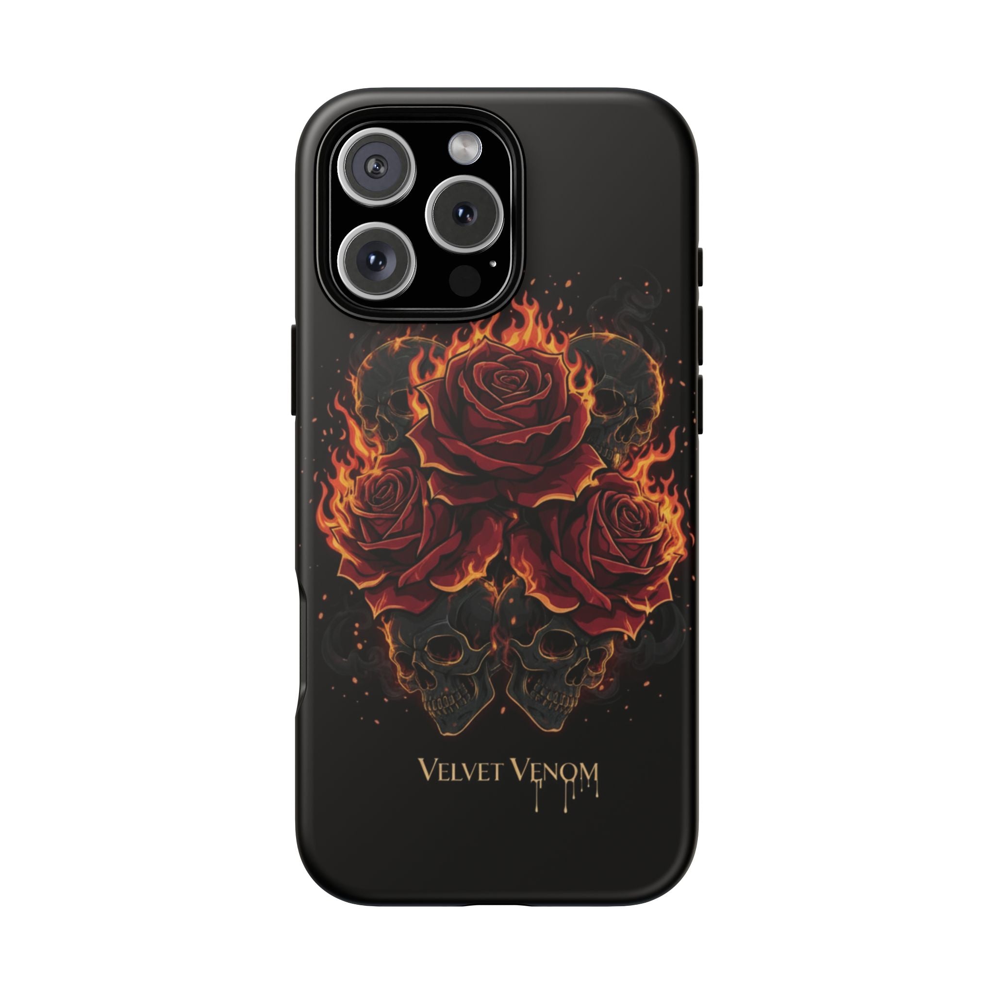 Skulls and Roses Velvet Venom Phone Case