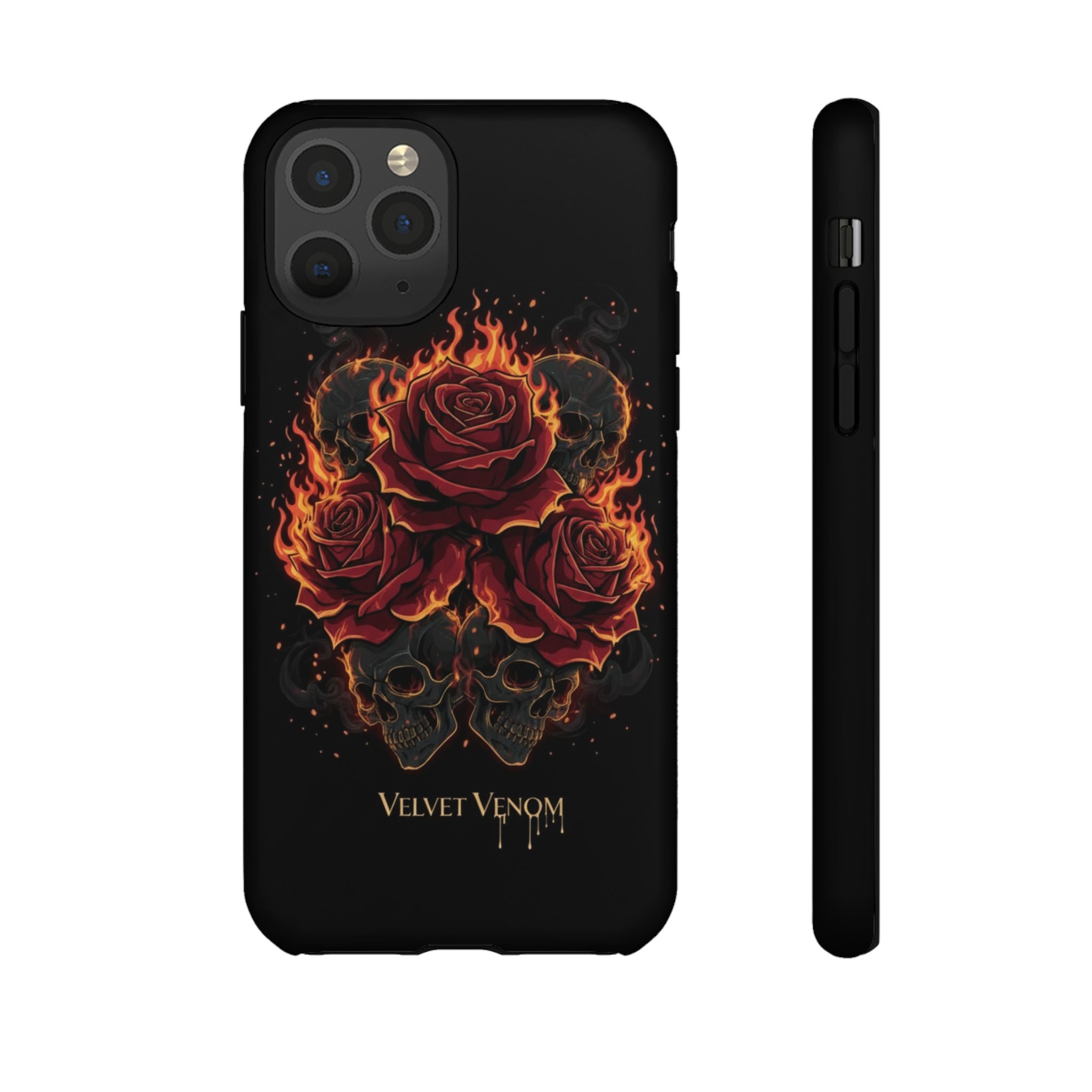 Skulls and Roses Velvet Venom Phone Case