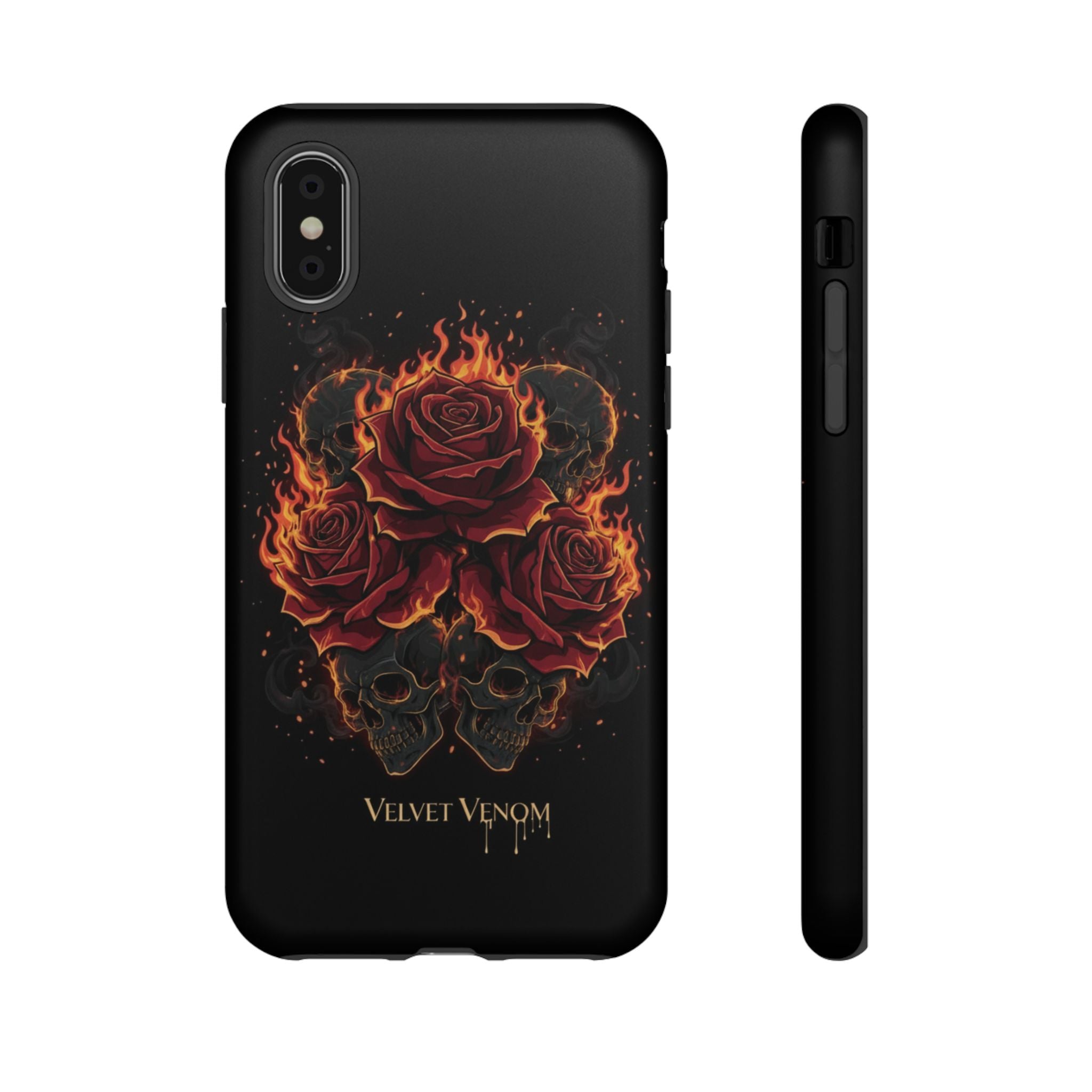 Skulls and Roses Velvet Venom Phone Case