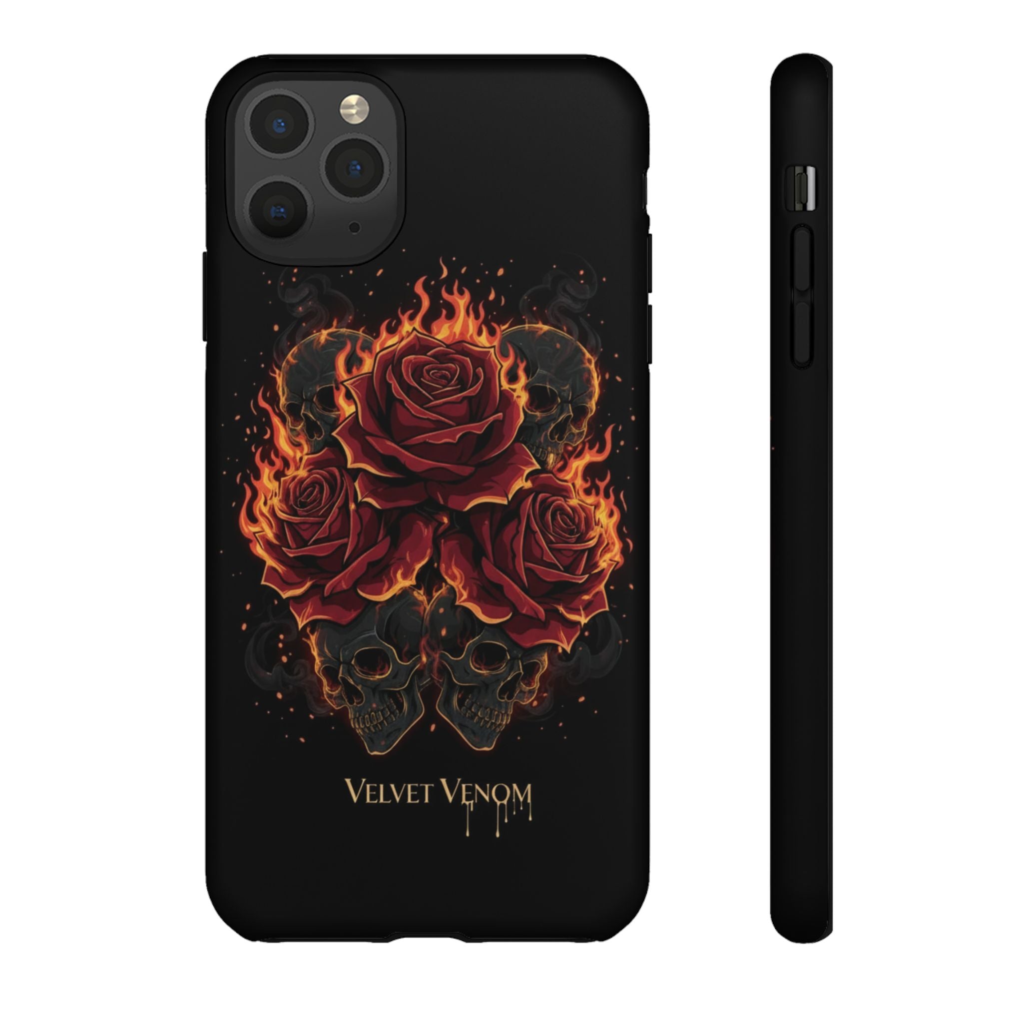 Skulls and Roses Velvet Venom Phone Case