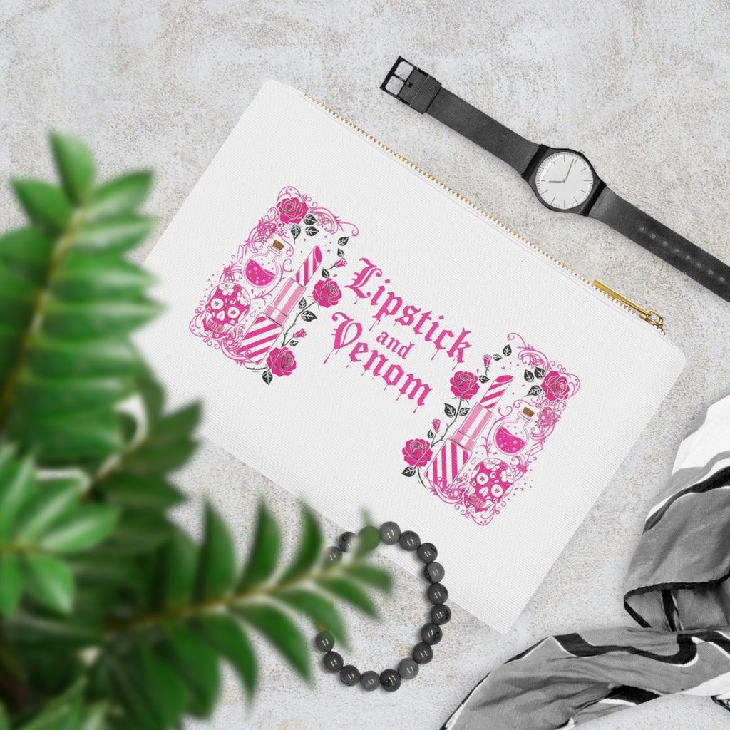Lipstick and Venom Makeup Pouch