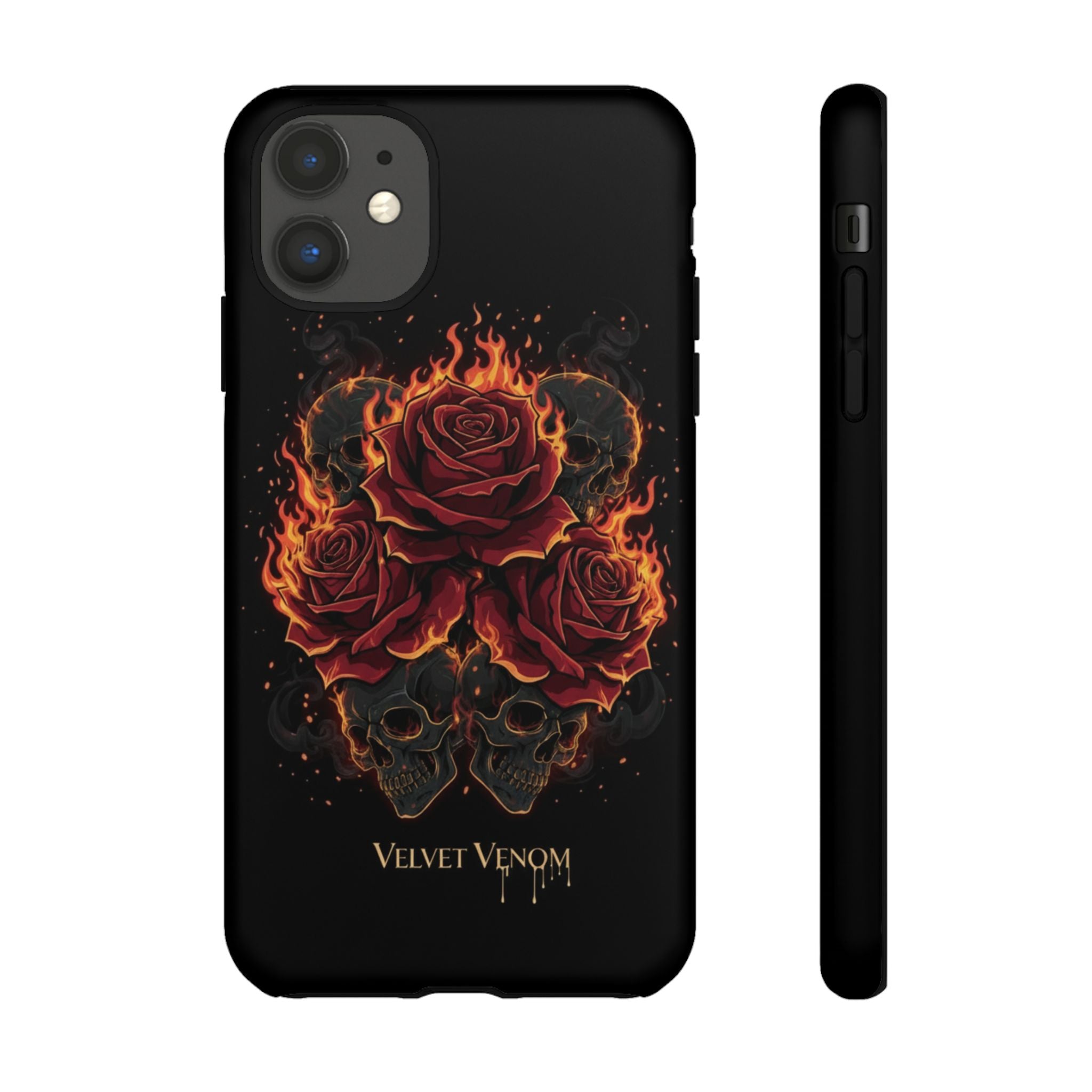 Skulls and Roses Velvet Venom Phone Case