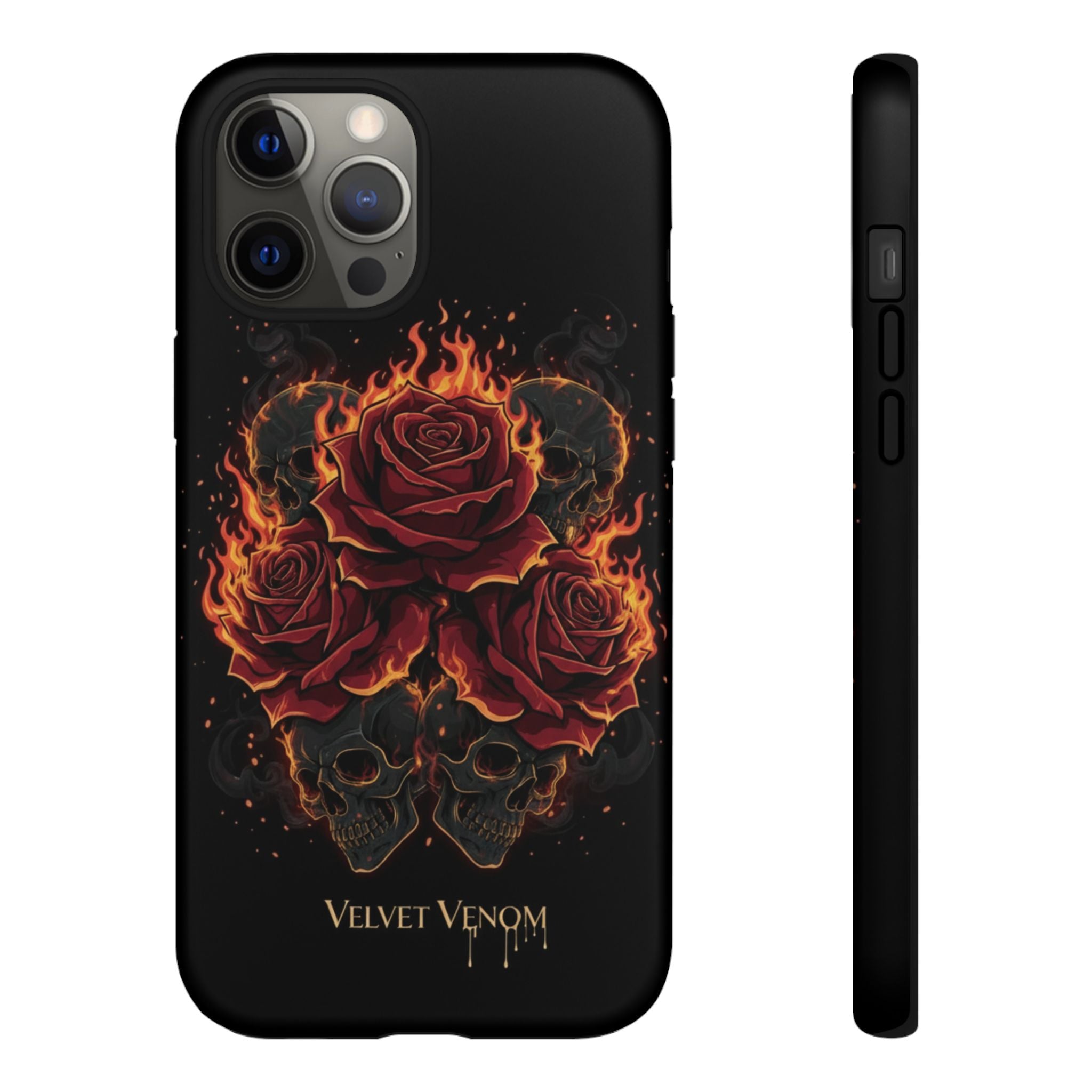Skulls and Roses Velvet Venom Phone Case