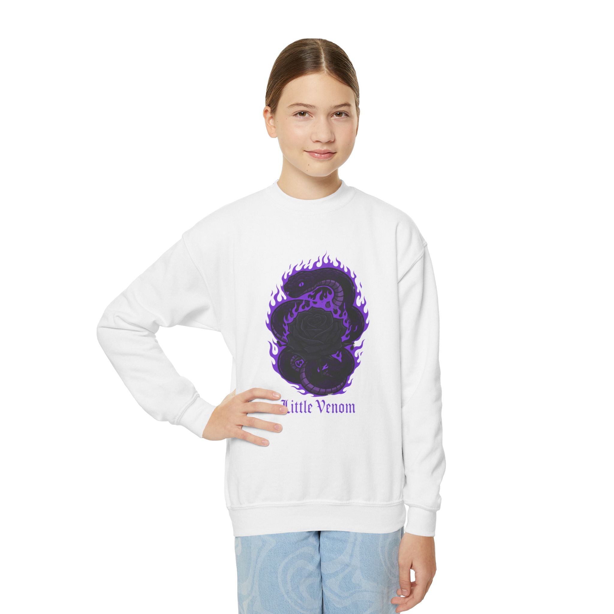 Girls Youth Little Venom Crewneck Sweatshirt