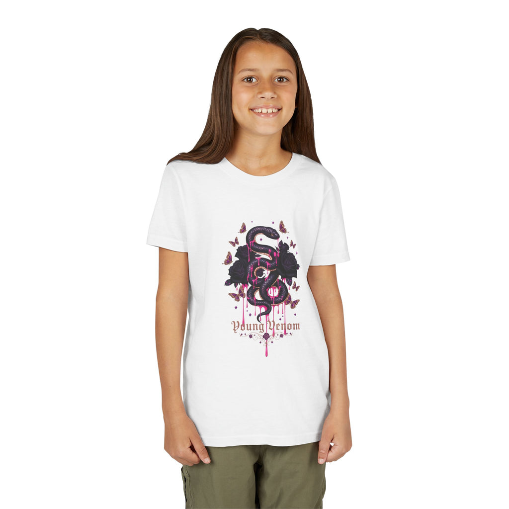 Girls Gothic Snake & Roses Young Venom Tee
