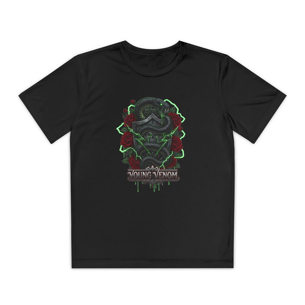 Boys Gothic Skull & Rose Young Venom Tee