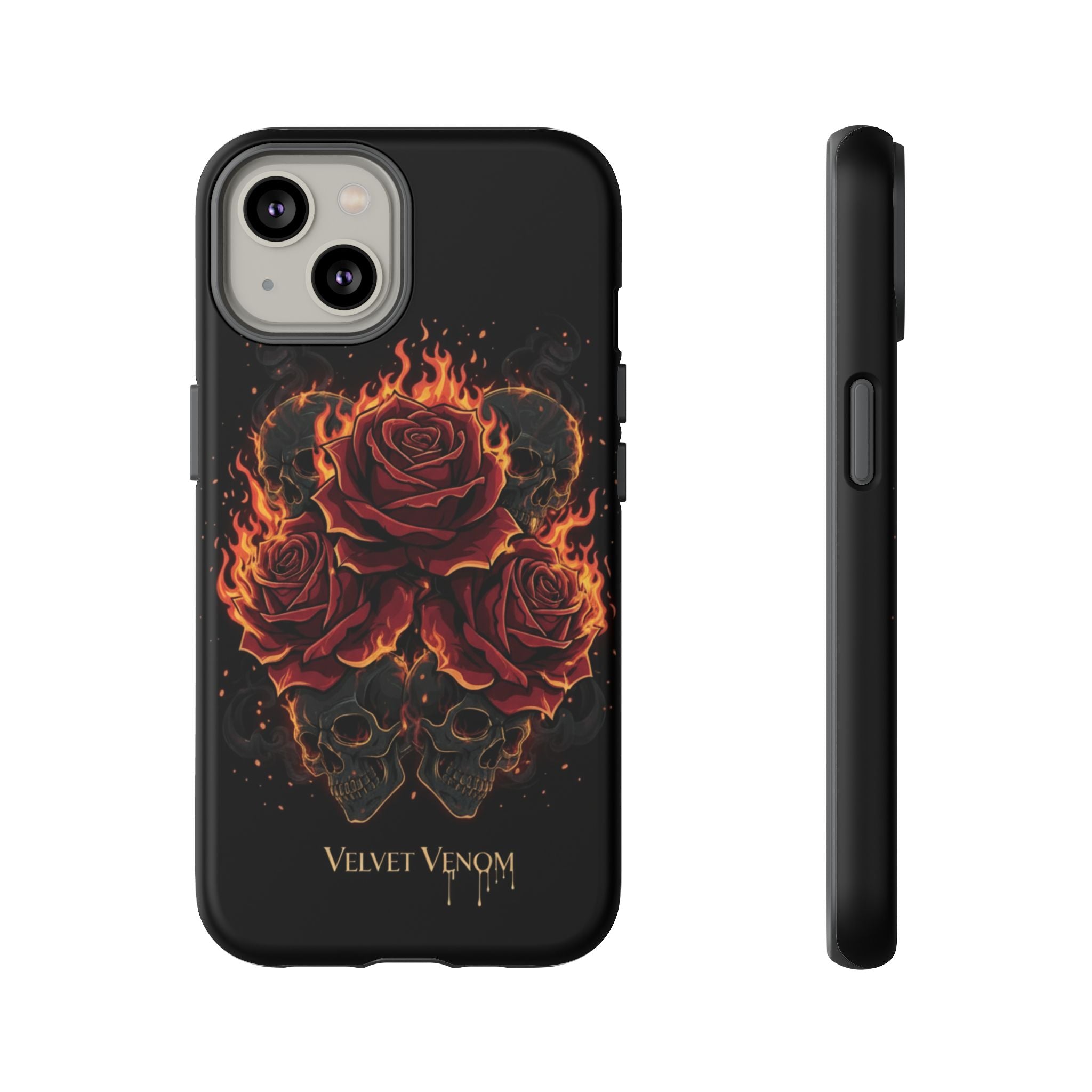 Skulls and Roses Velvet Venom Phone Case