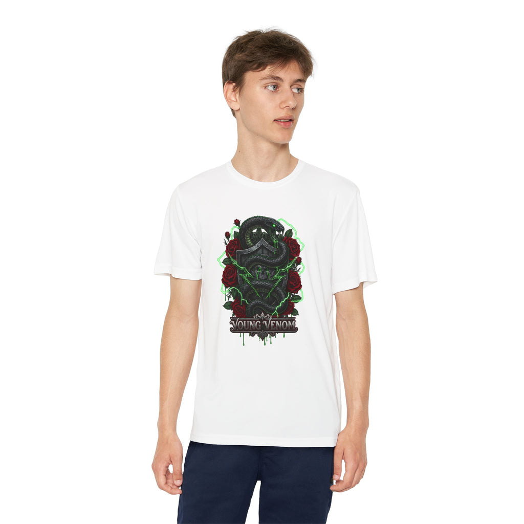 Boys Gothic Skull & Rose Young Venom Tee