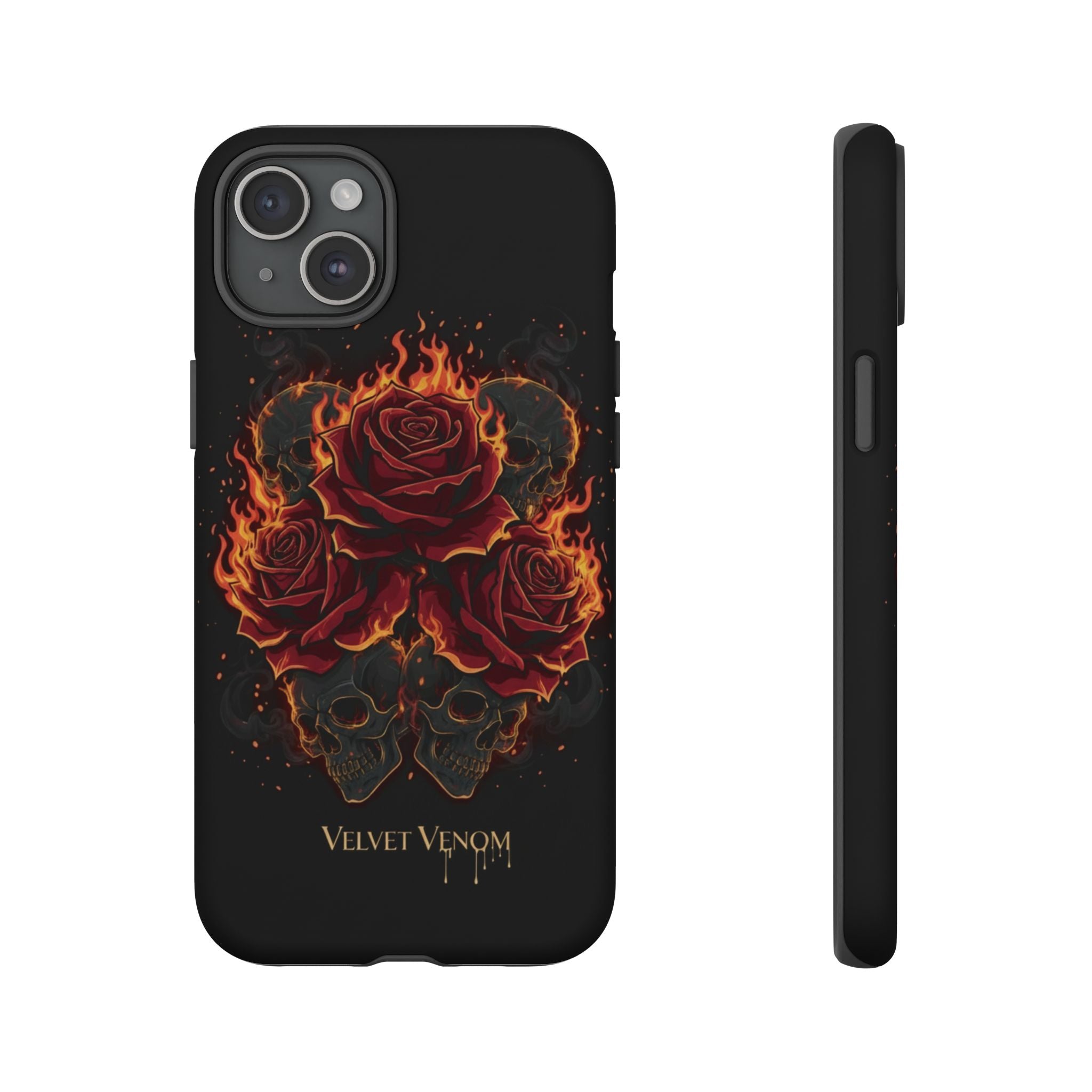 Skulls and Roses Velvet Venom Phone Case