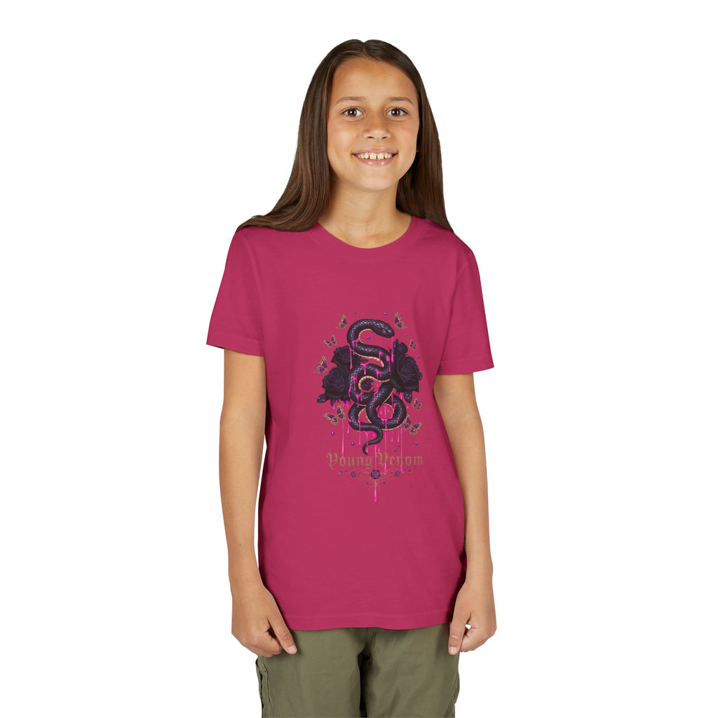 Girls Gothic Snake & Roses Young Venom Tee