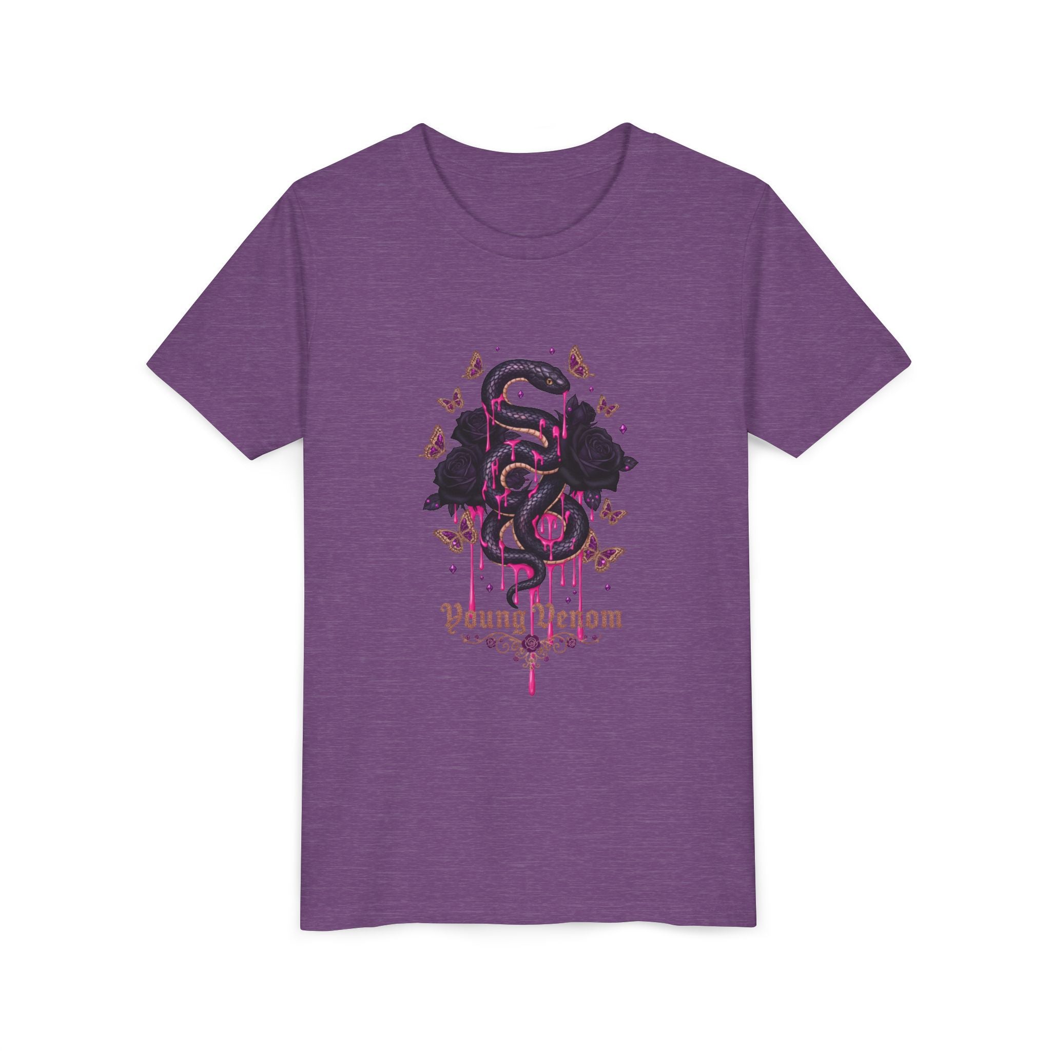 Girls Gothic Snake & Roses Young Venom Tee