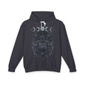 Velvet Venom Gothic Hoodie — Moon Phases Owl Graphic Sweatshirt