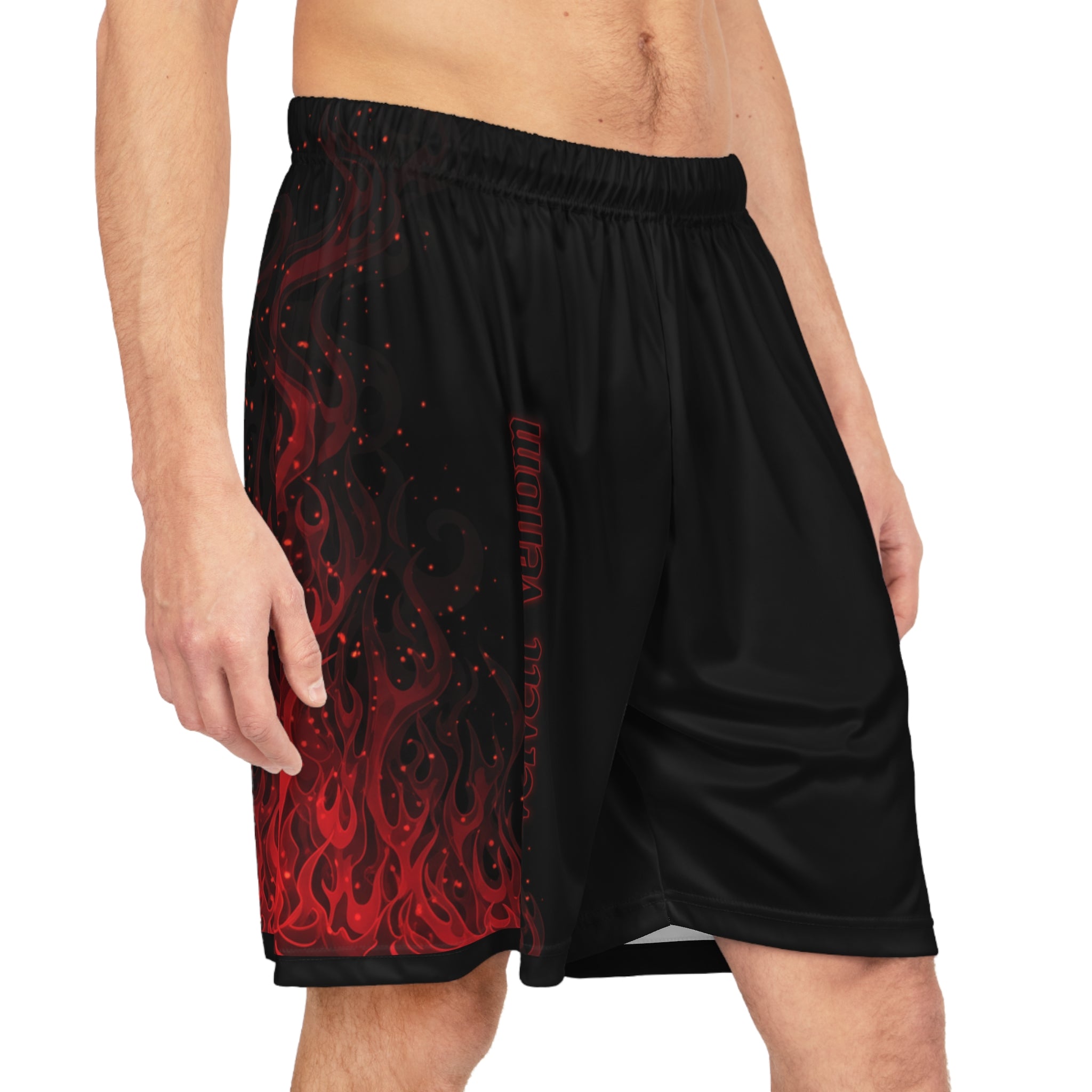 Men's Velvet Venom Flaming Basketball Shorts