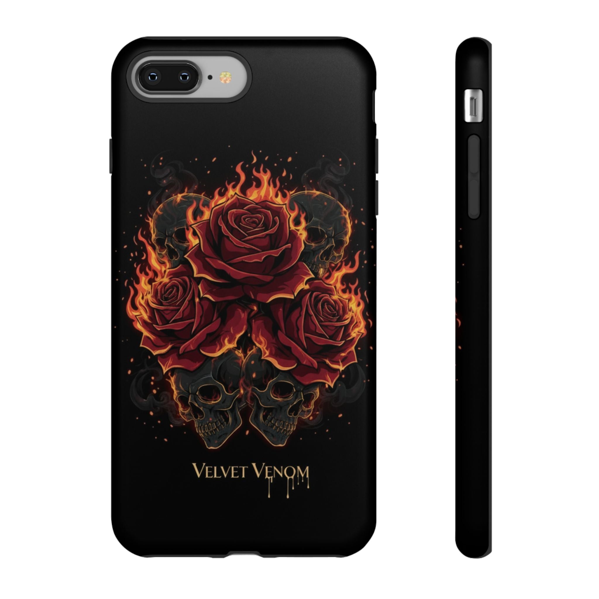 Skulls and Roses Velvet Venom Phone Case